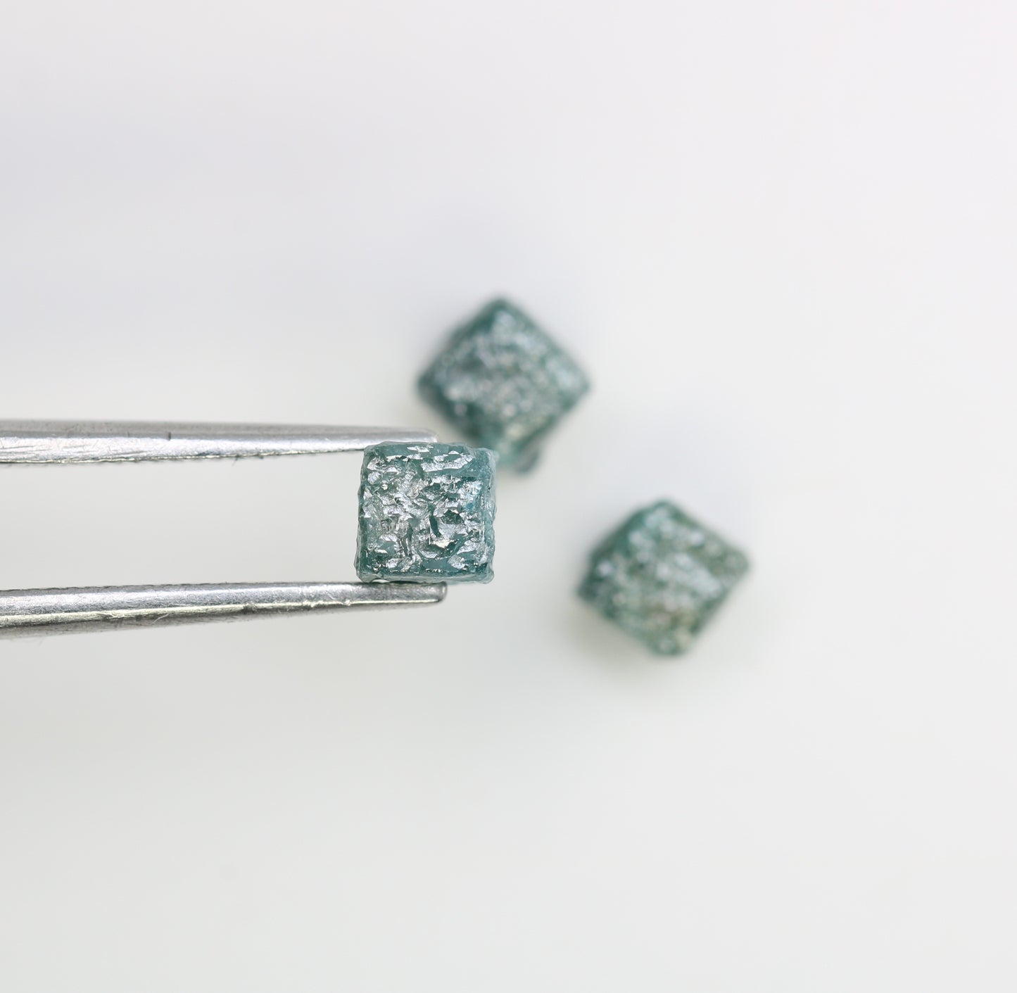 2.43 CT Cube Raw Blue Rough Diamond For Engagement Ring - JayKrishna Diamond