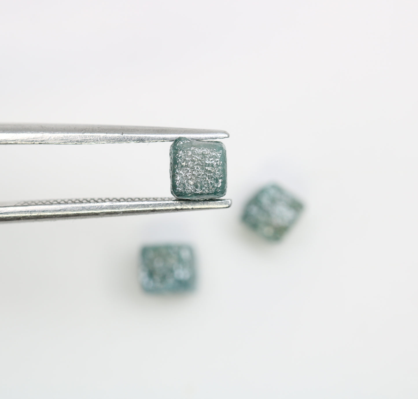 2.43 CT Cube Raw Blue Rough Diamond For Engagement Ring - JayKrishna Diamond