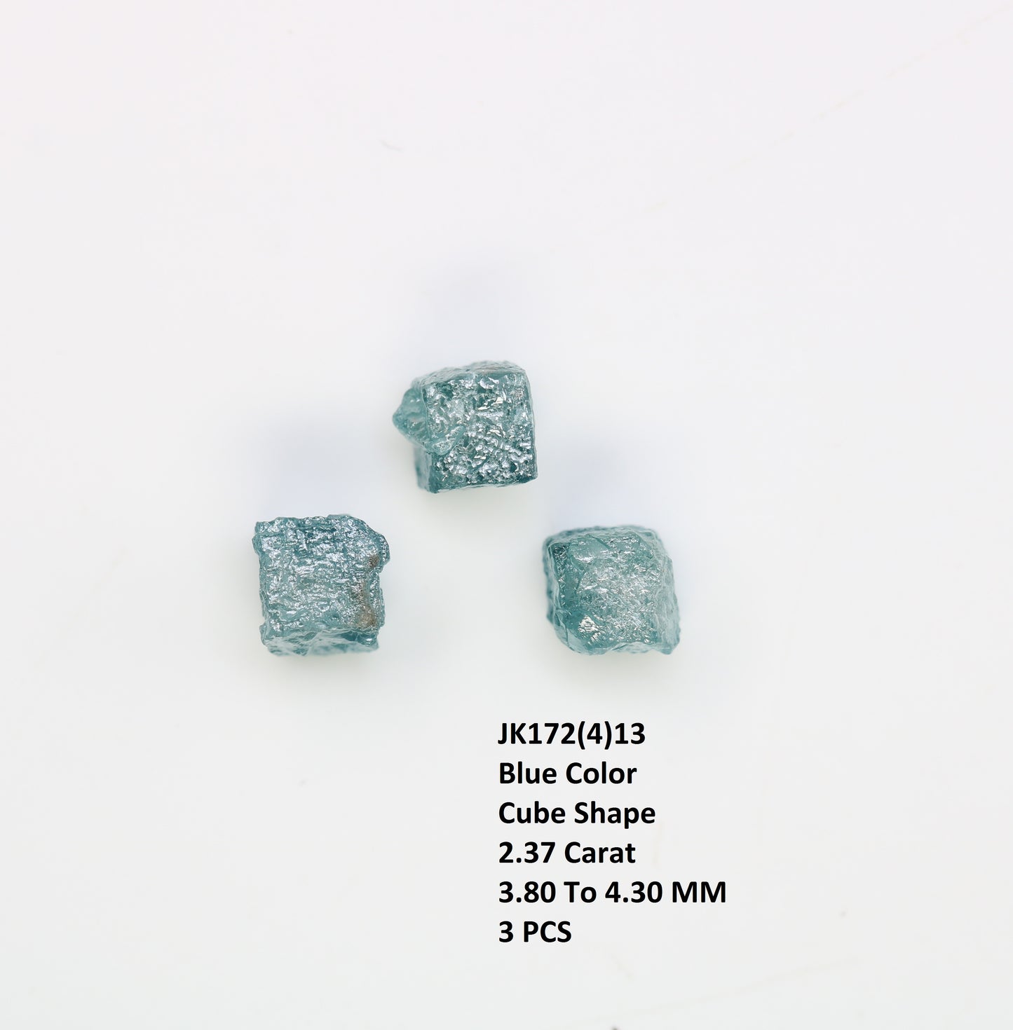 2.37 CT Cube Raw Blue Rough Diamond For Engagement Ring - JayKrishna Diamond