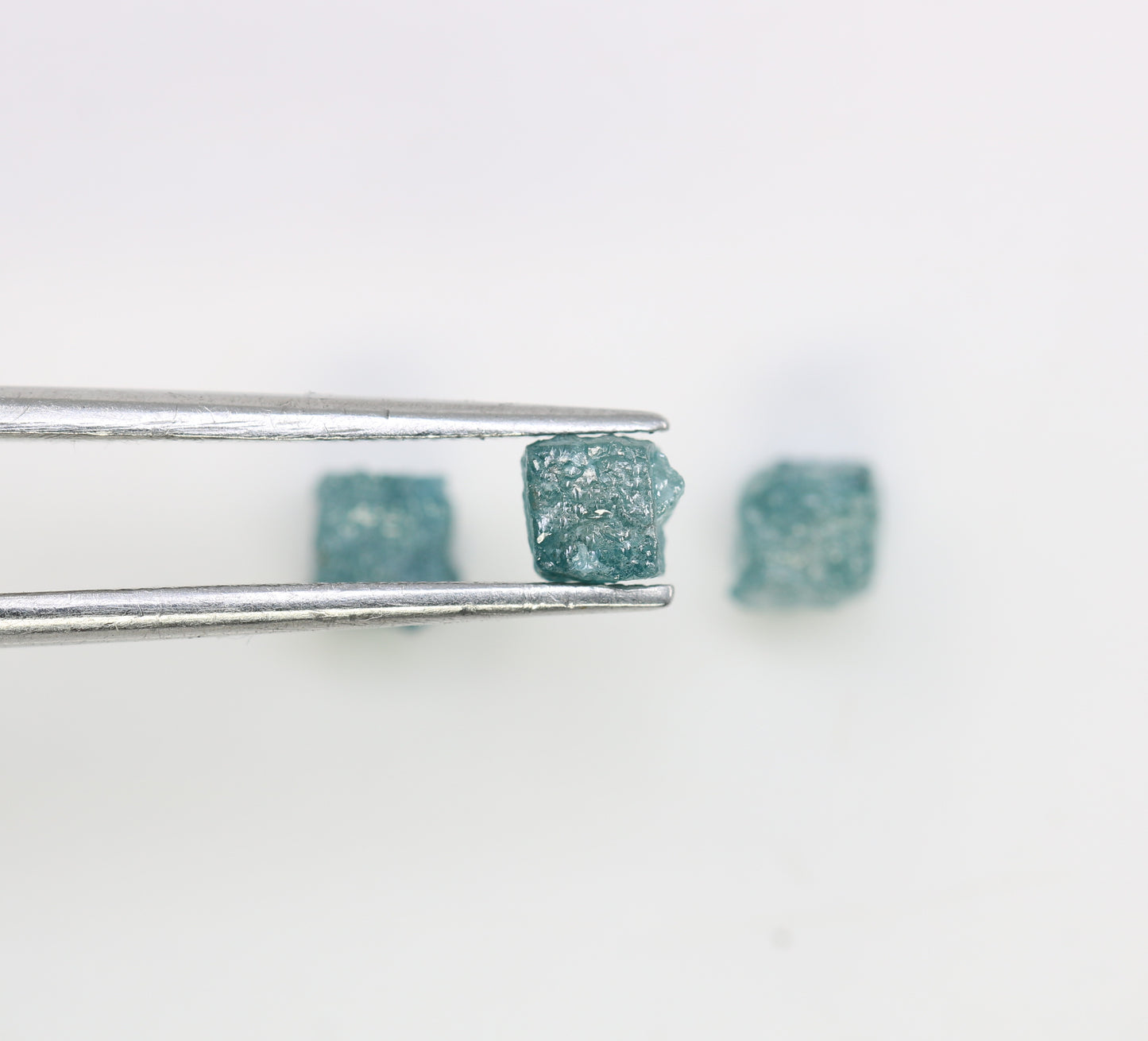 2.37 CT Cube Raw Blue Rough Diamond For Engagement Ring - JayKrishna Diamond