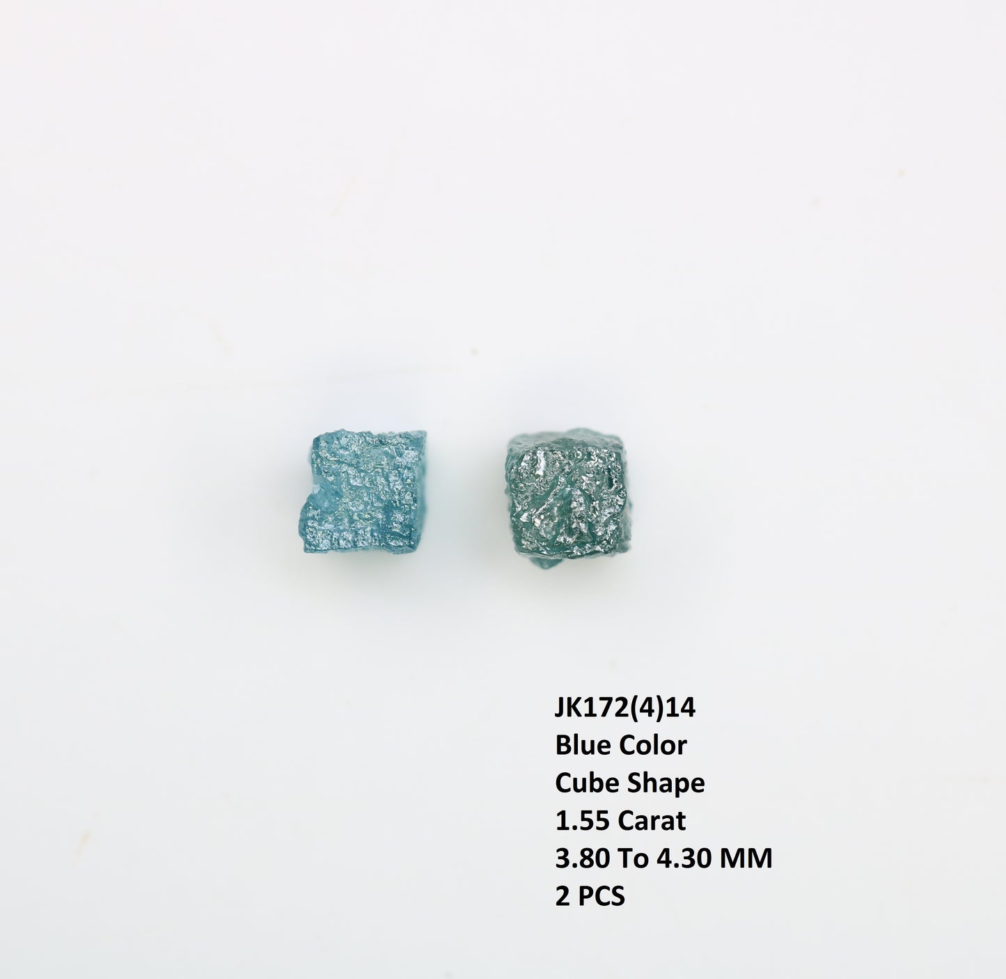 1.55 CT Blue Rough Cube Raw Diamond For Engagement Ring - JayKrishna Diamond