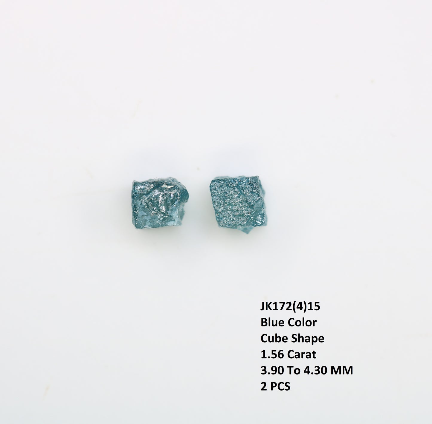 1.56 CT Blue Rough Cube Raw Diamond For Engagement Ring - JayKrishna Diamond