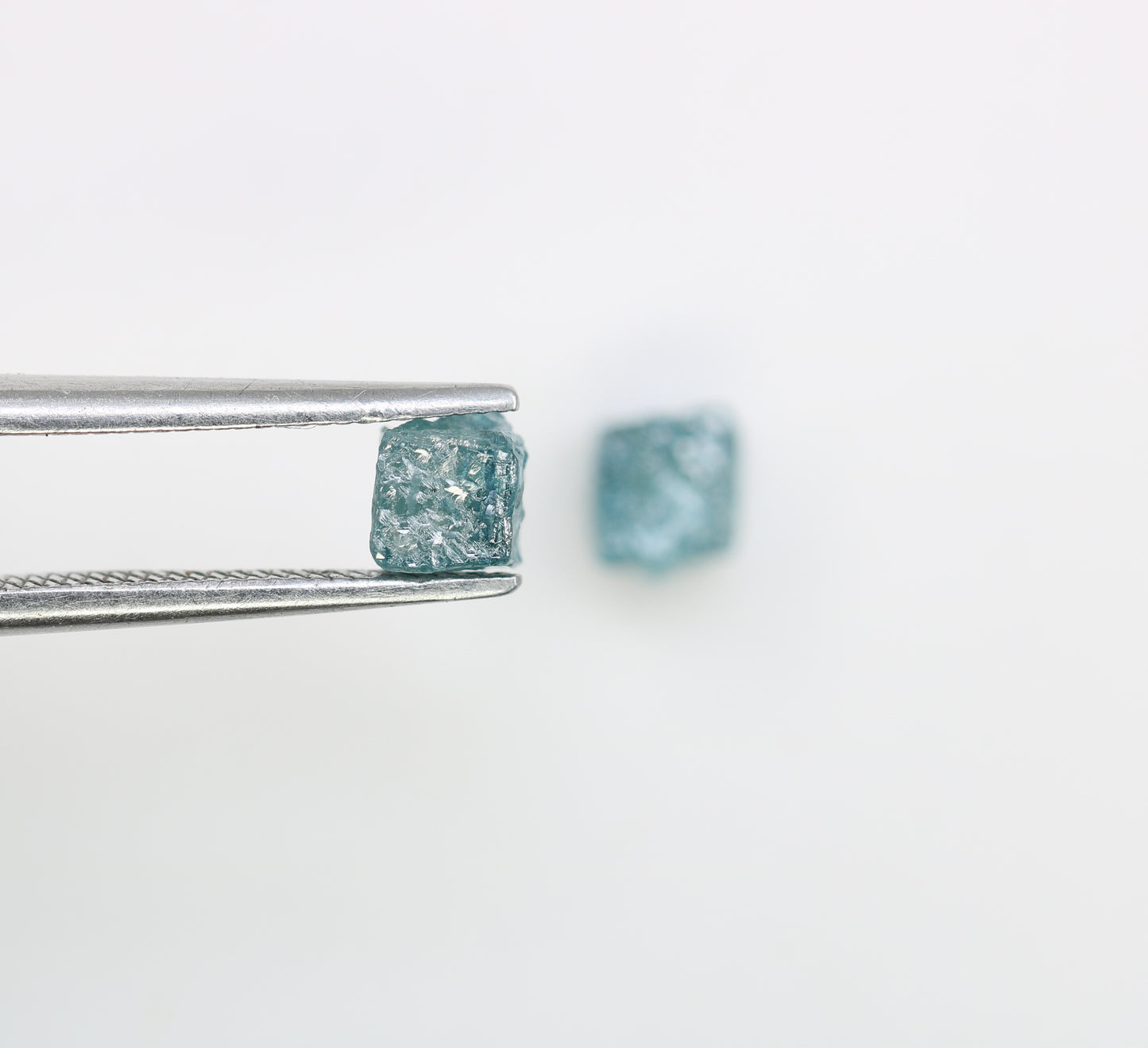 1.56 CT Blue Rough Cube Raw Diamond For Engagement Ring - JayKrishna Diamond