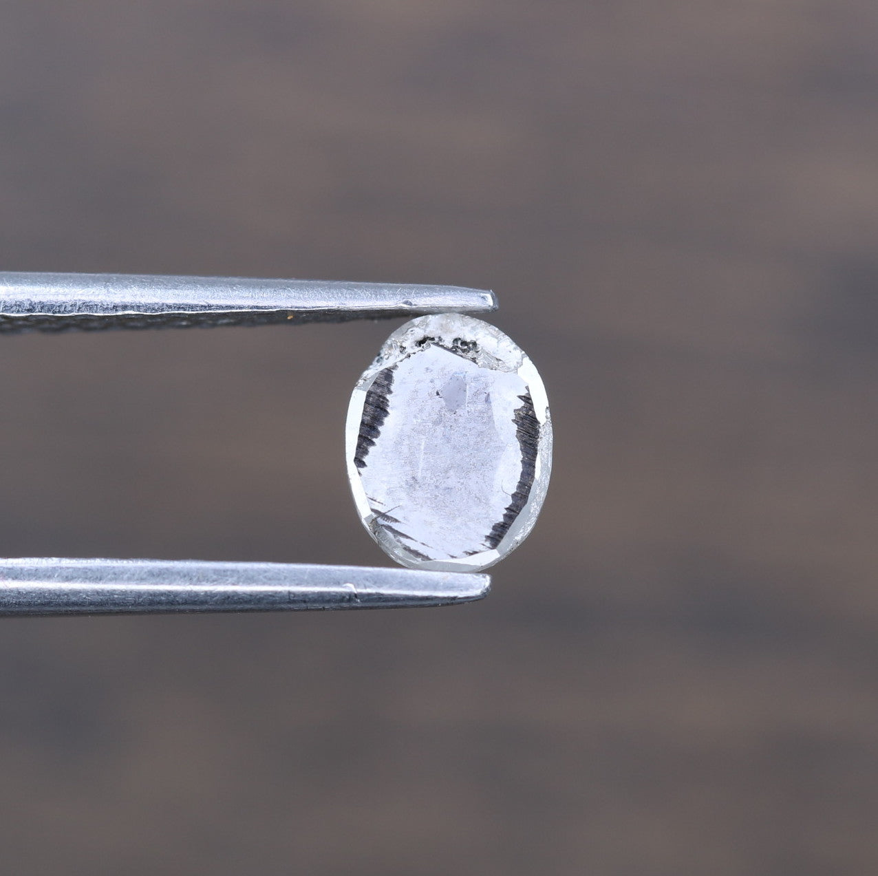 0.84 CT 6.40 MM Oval Cut Salt And Pepper Diamond For Wedding Ring - JayKrishna Diamond
