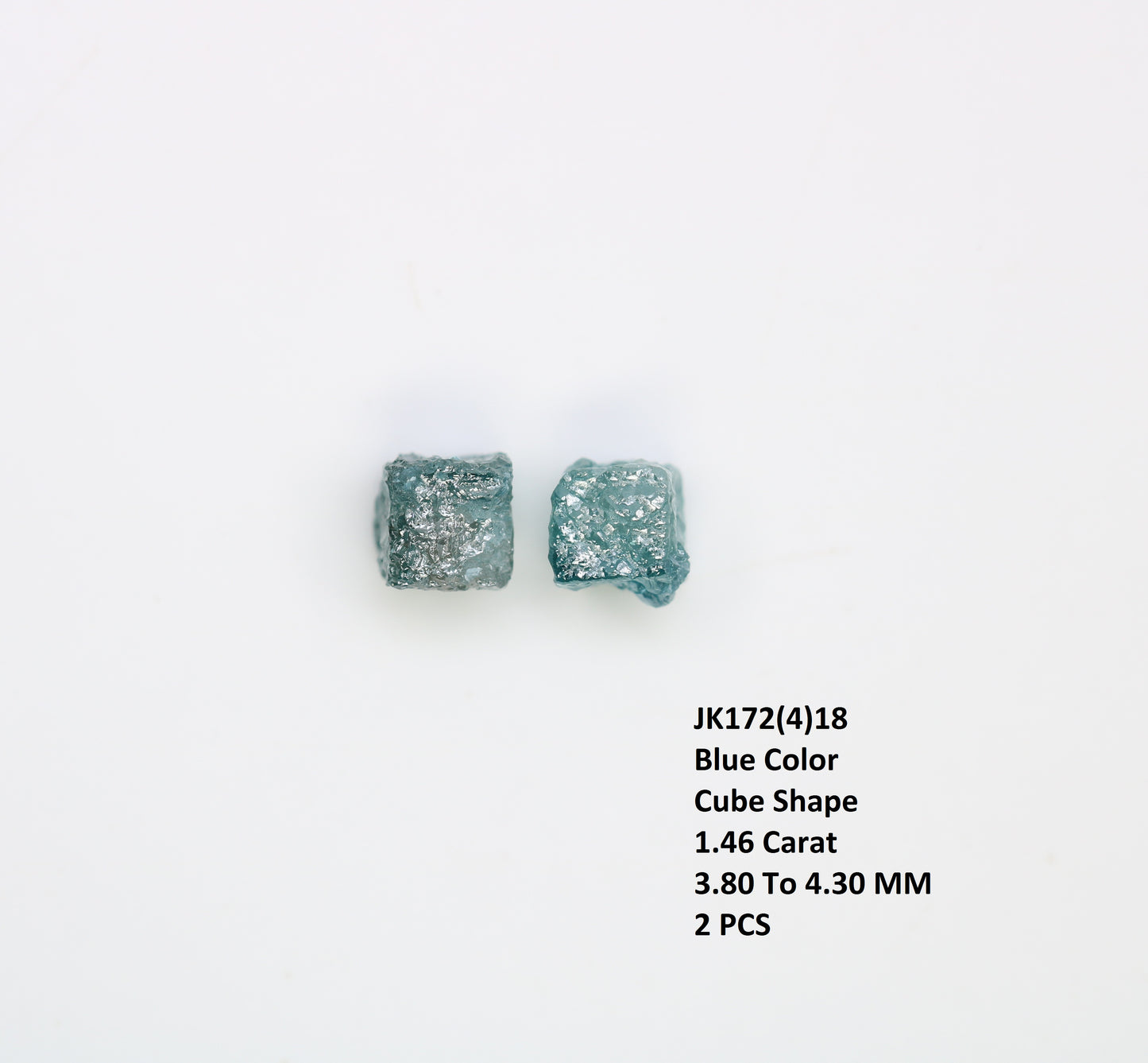 1.46 CT Cube Raw Blue Rough Diamond For Engagement Ring - JayKrishna Diamond