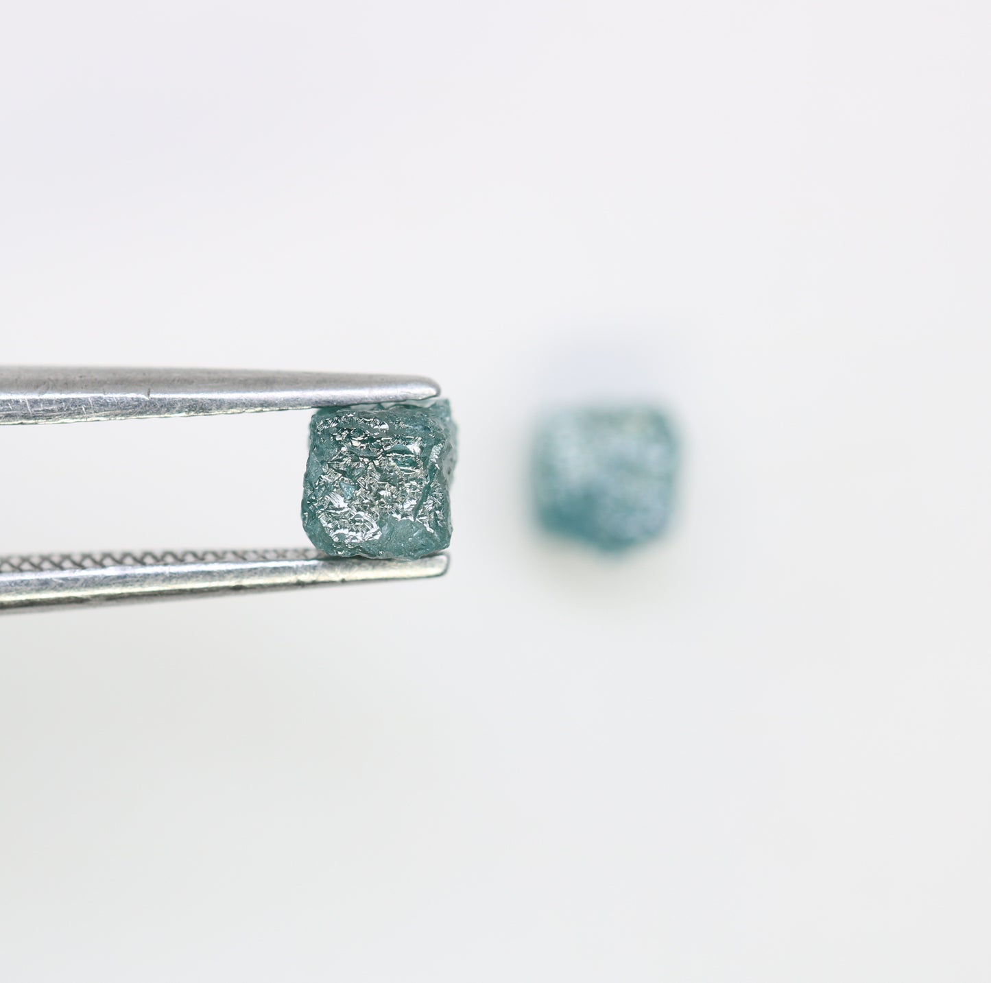 1.46 CT Cube Raw Blue Rough Diamond For Engagement Ring - JayKrishna Diamond