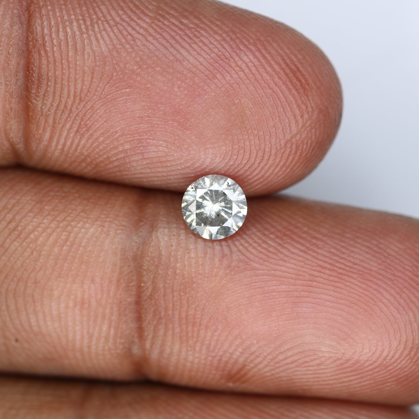 0.60 CT Salt and Pepper Round Brilliant Cut Diamond for an Elegant Engagement Ring: Unique Gemstone Jewelry - JayKrishna Diamond