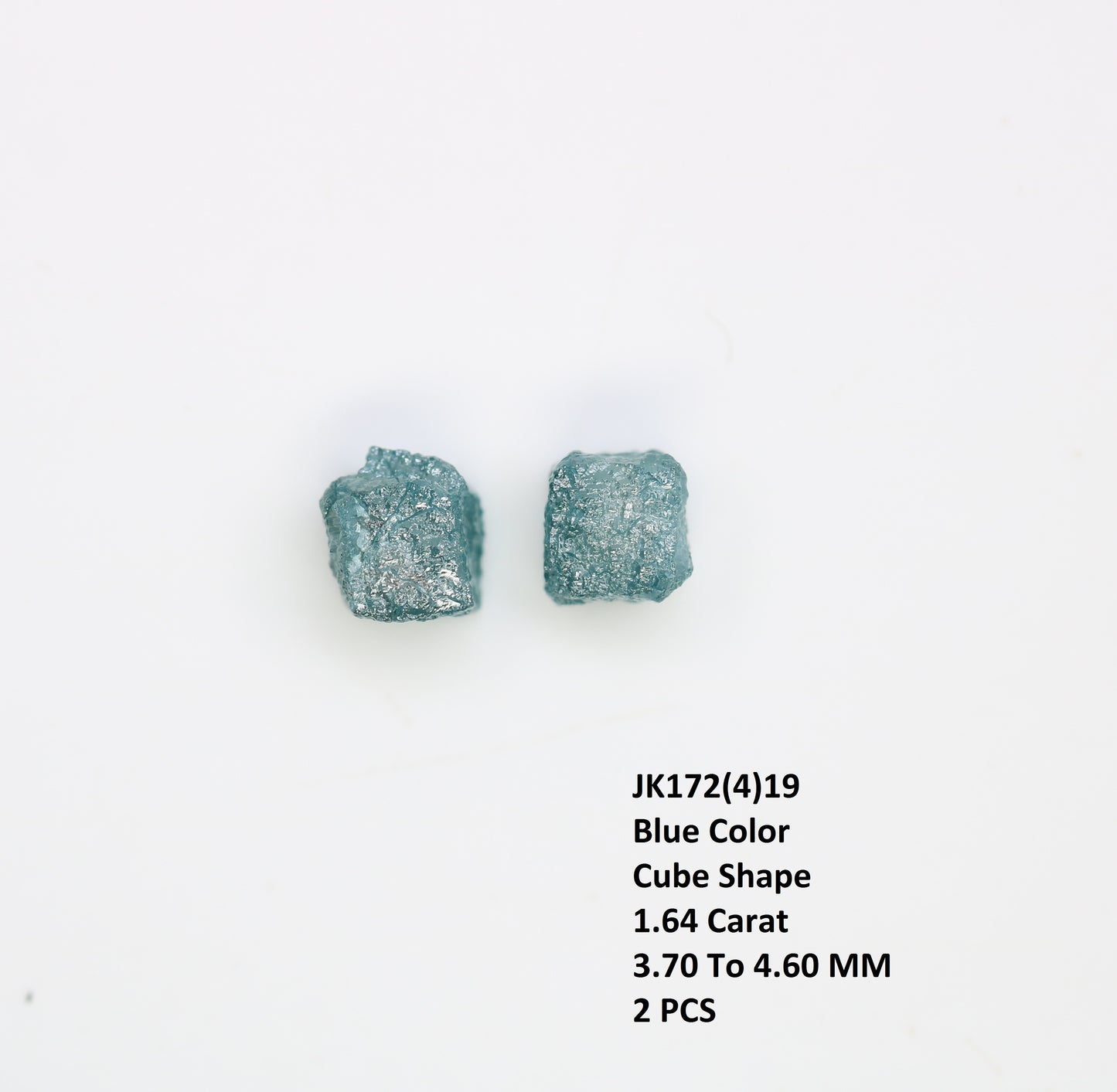 1.64 CT Cube Rough Raw Blue Diamond For Engagement Ring - JayKrishna Diamond