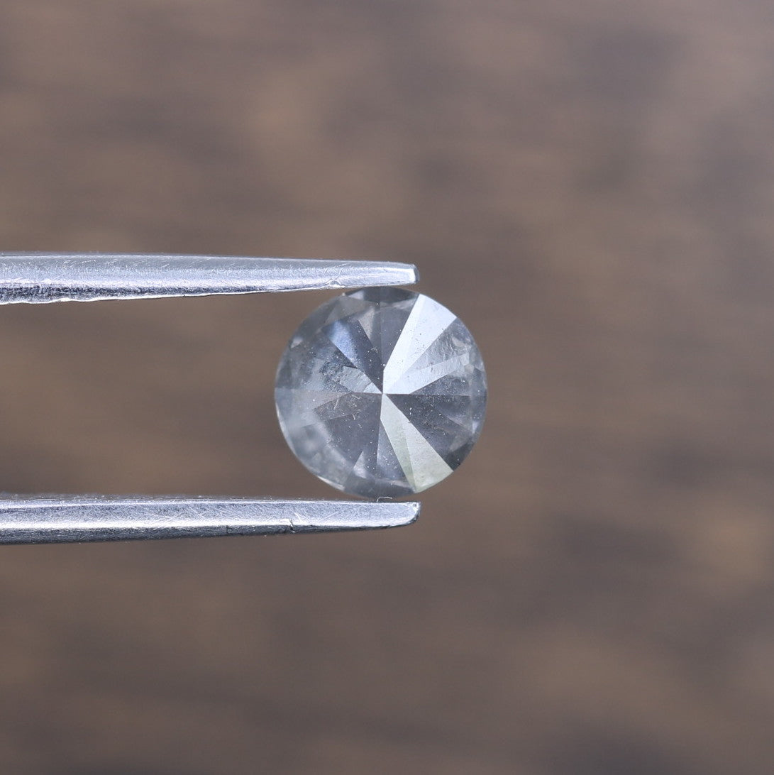 0.61 CT Natural Salt and Pepper Round Brilliant Cut Diamond (5.30 x 3.30 MM) for an Elegant Necklace: Unique Gemstone Jewelry - JayKrishna Diamond