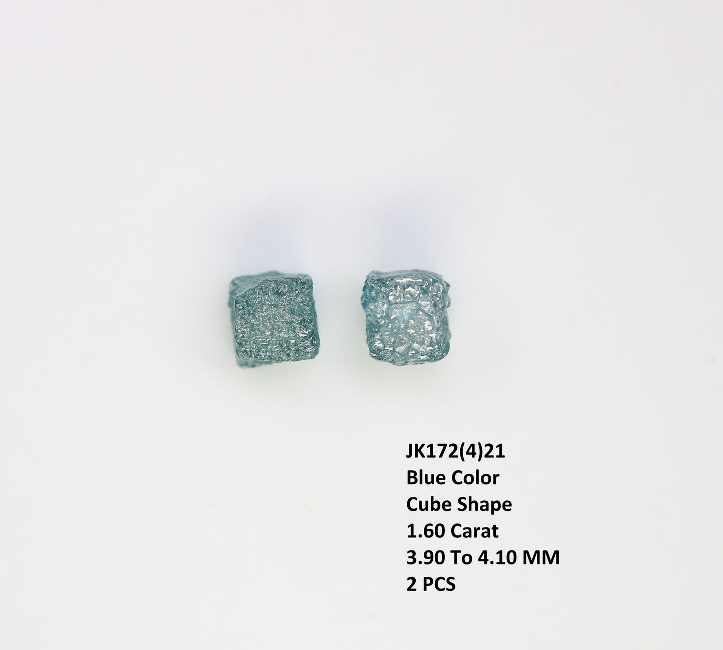 1.60 CT Cube Rough Raw Blue Diamond For Engagement Ring - JayKrishna Diamond