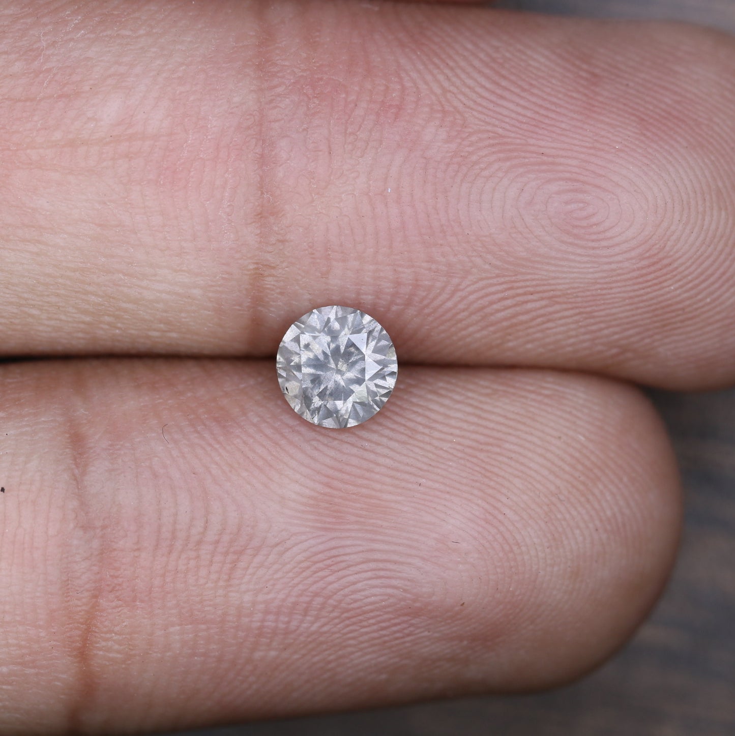 0.61 CT Natural Salt and Pepper Round Brilliant Cut Diamond (5.30 x 3.30 MM) for an Elegant Necklace: Unique Gemstone Jewelry - JayKrishna Diamond