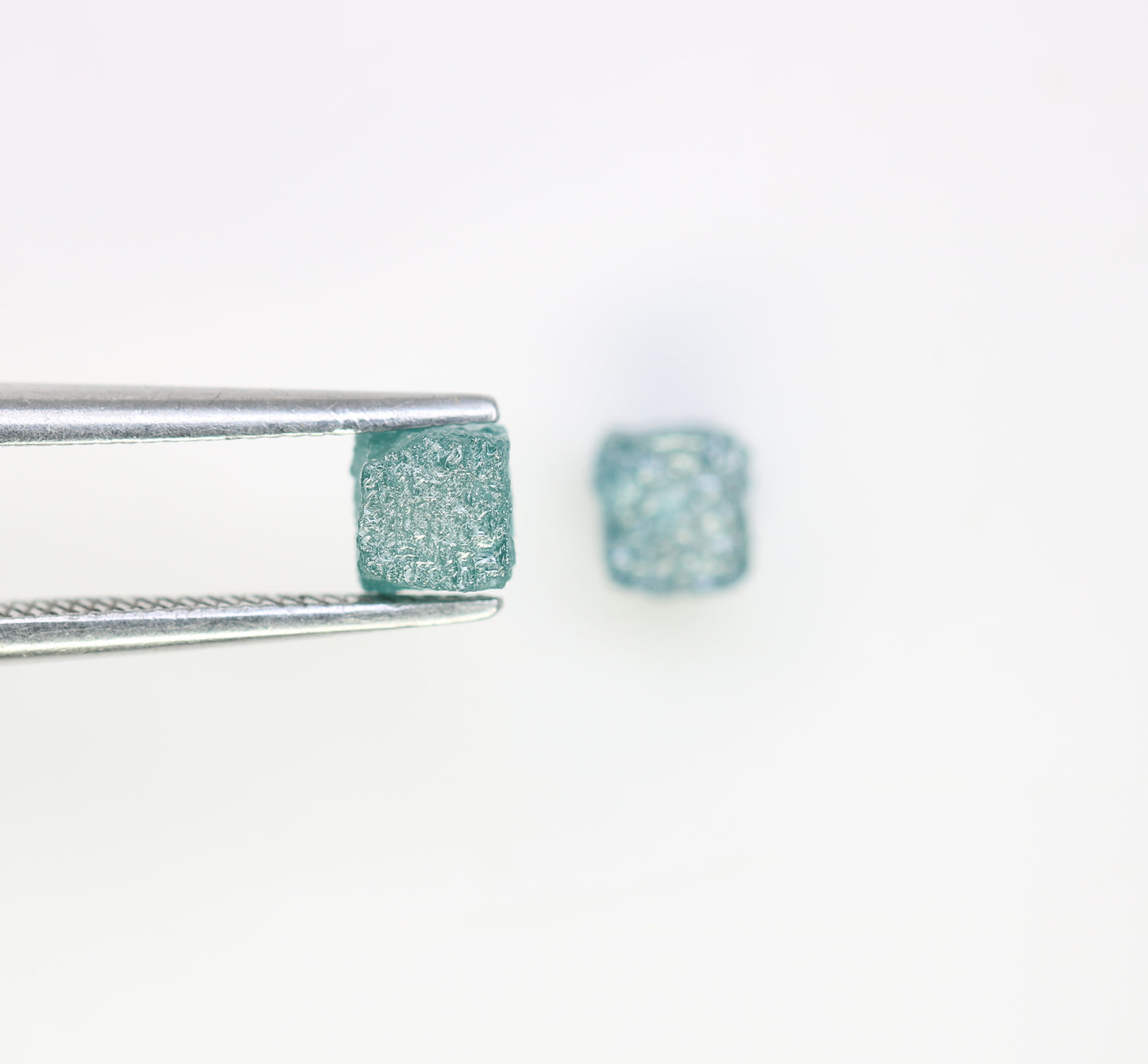 1.60 CT Cube Rough Raw Blue Diamond For Engagement Ring - JayKrishna Diamond