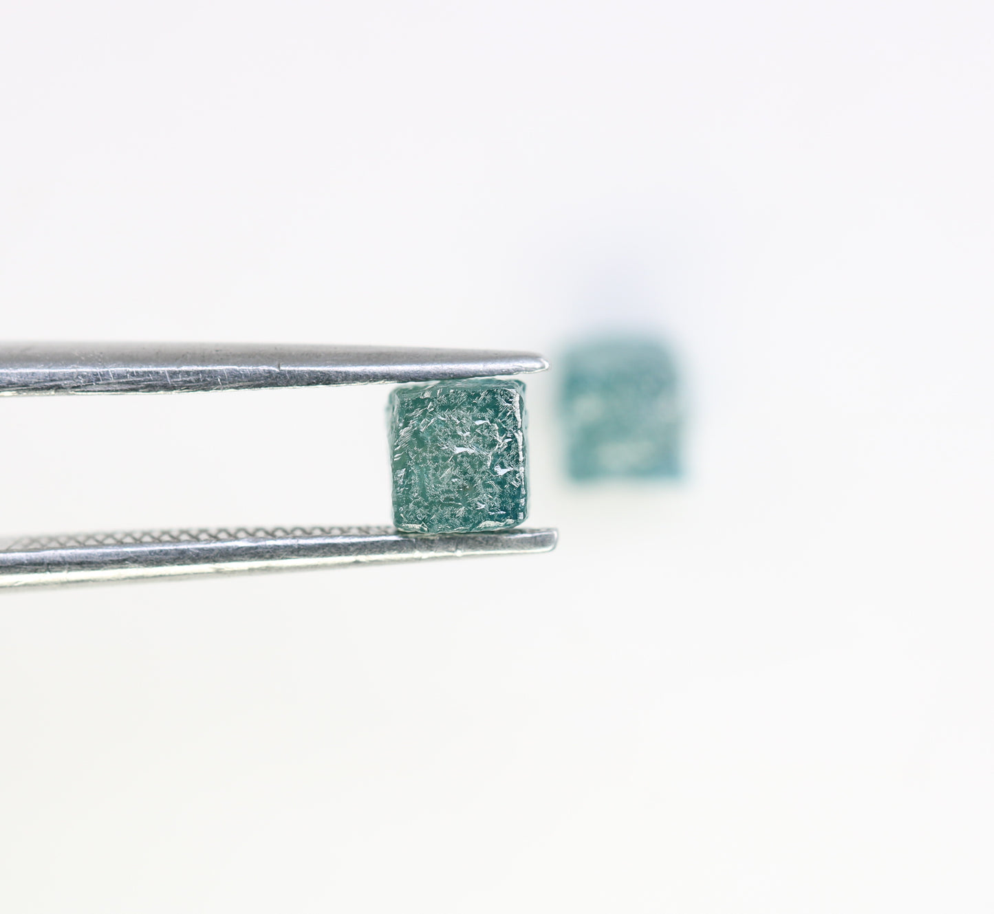 1.61 CT Blue Rough Cube Raw Diamond For Engagement Ring - JayKrishna Diamond