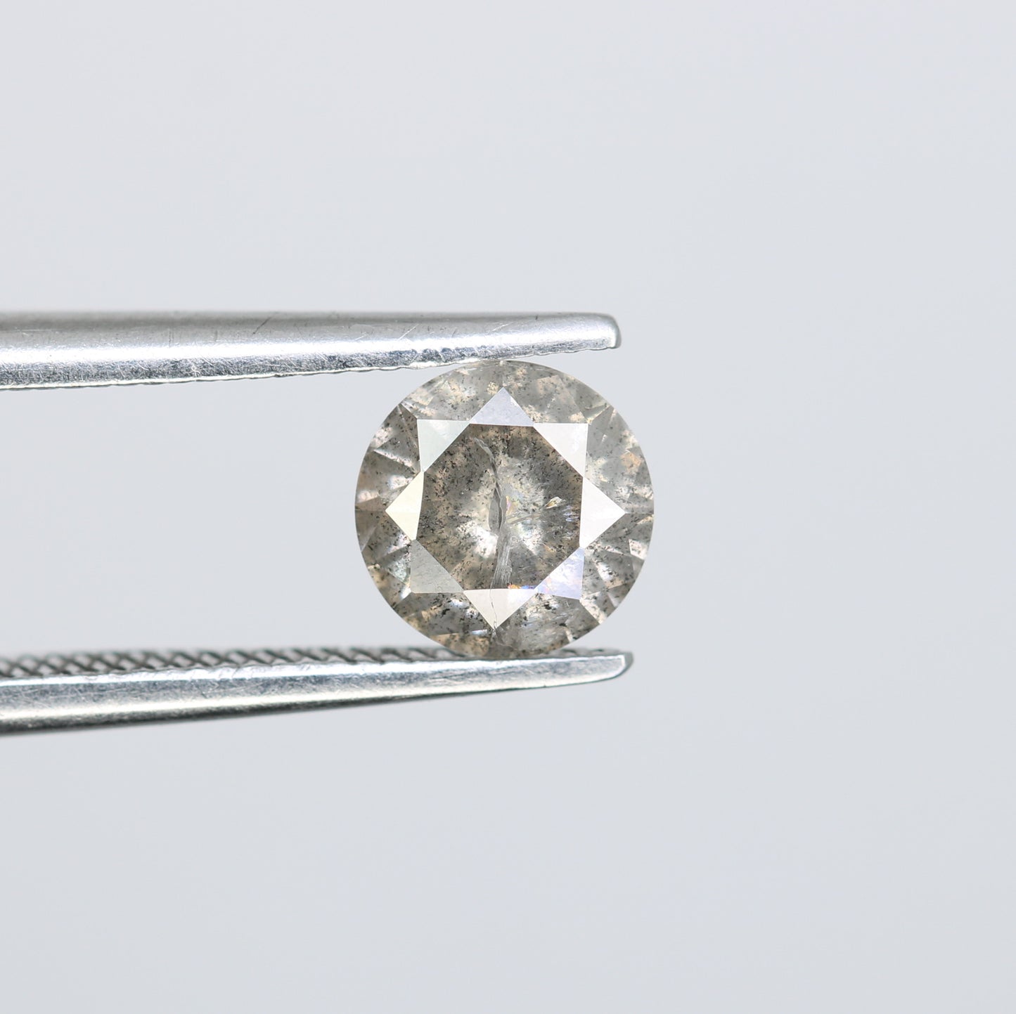 0.65 CT Salt and Pepper Loose Round Brilliant Cut Diamond for Engagement Ring - Unique Gemstone for Custom Bridal Jewelry - JayKrishna Diamond
