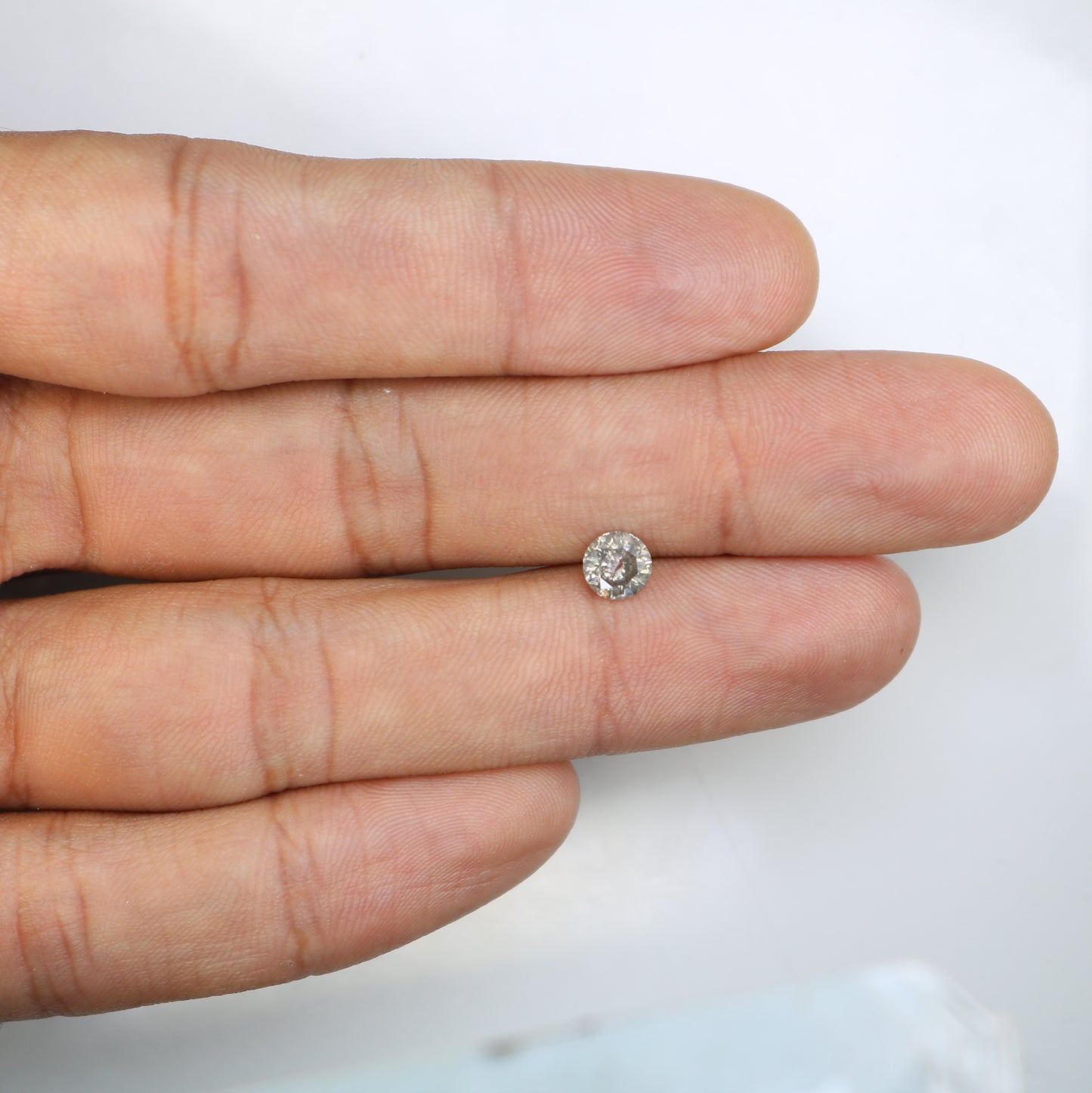 0.65 CT Salt and Pepper Loose Round Brilliant Cut Diamond for Engagement Ring - Unique Gemstone for Custom Bridal Jewelry - JayKrishna Diamond