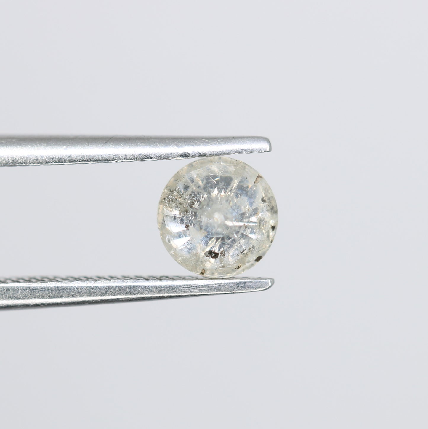 0.59 CT Natural Round Brilliant Cut Salt and Pepper Diamond – Elegant Loose Gem for Unique Engagement Rings - JayKrishna Diamond