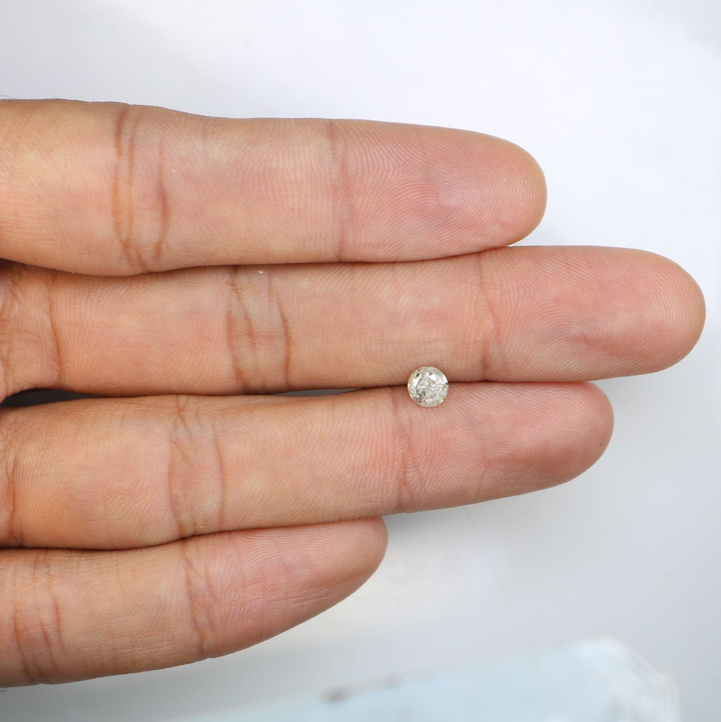 0.59 CT Natural Round Brilliant Cut Salt and Pepper Diamond – Elegant Loose Gem for Unique Engagement Rings - JayKrishna Diamond