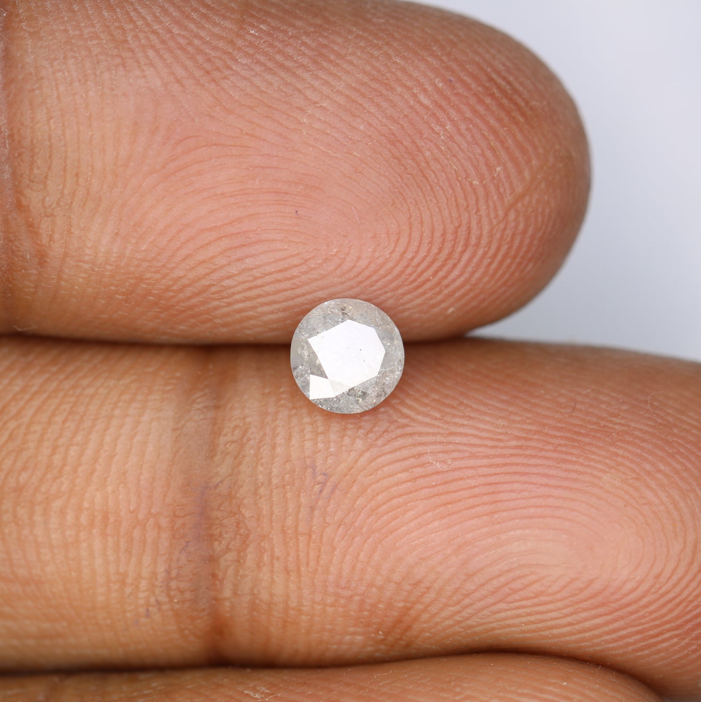 0.58 CT Round Brilliant Cut Natural Salt and Pepper Diamond – Elegant Loose Gem for Unique Engagement Rings - JayKrishna Diamond