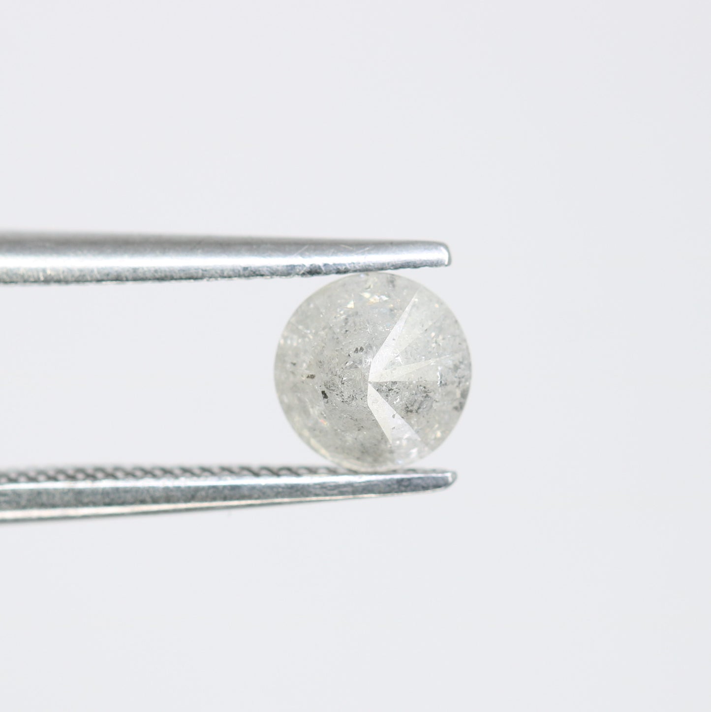 0.58 CT Round Brilliant Cut Natural Salt and Pepper Diamond – Elegant Loose Gem for Unique Engagement Rings - JayKrishna Diamond