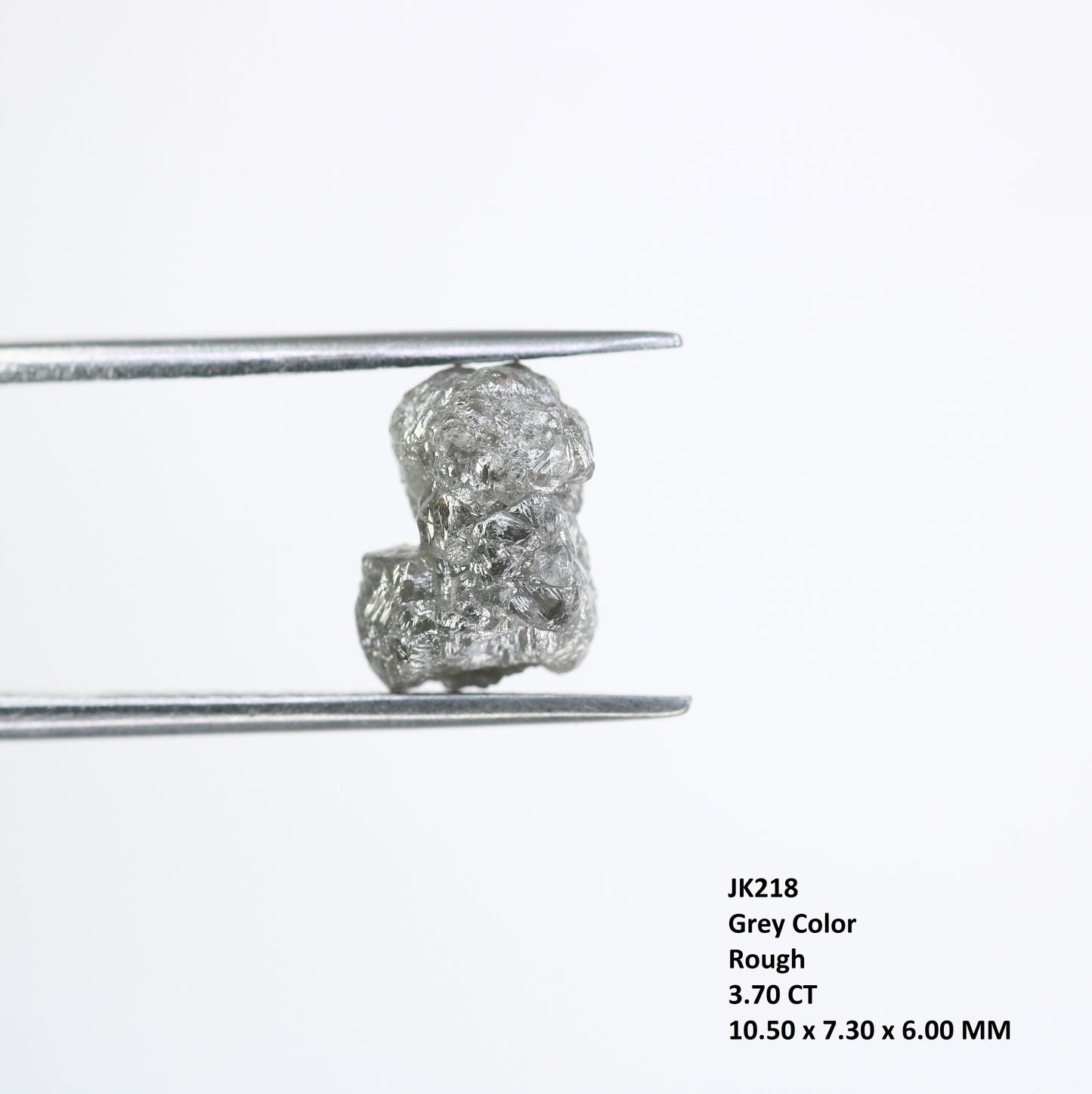 3.70 CT Grey Irregular Cut Raw Rough Diamond For Engagement Ring - JayKrishna Diamond