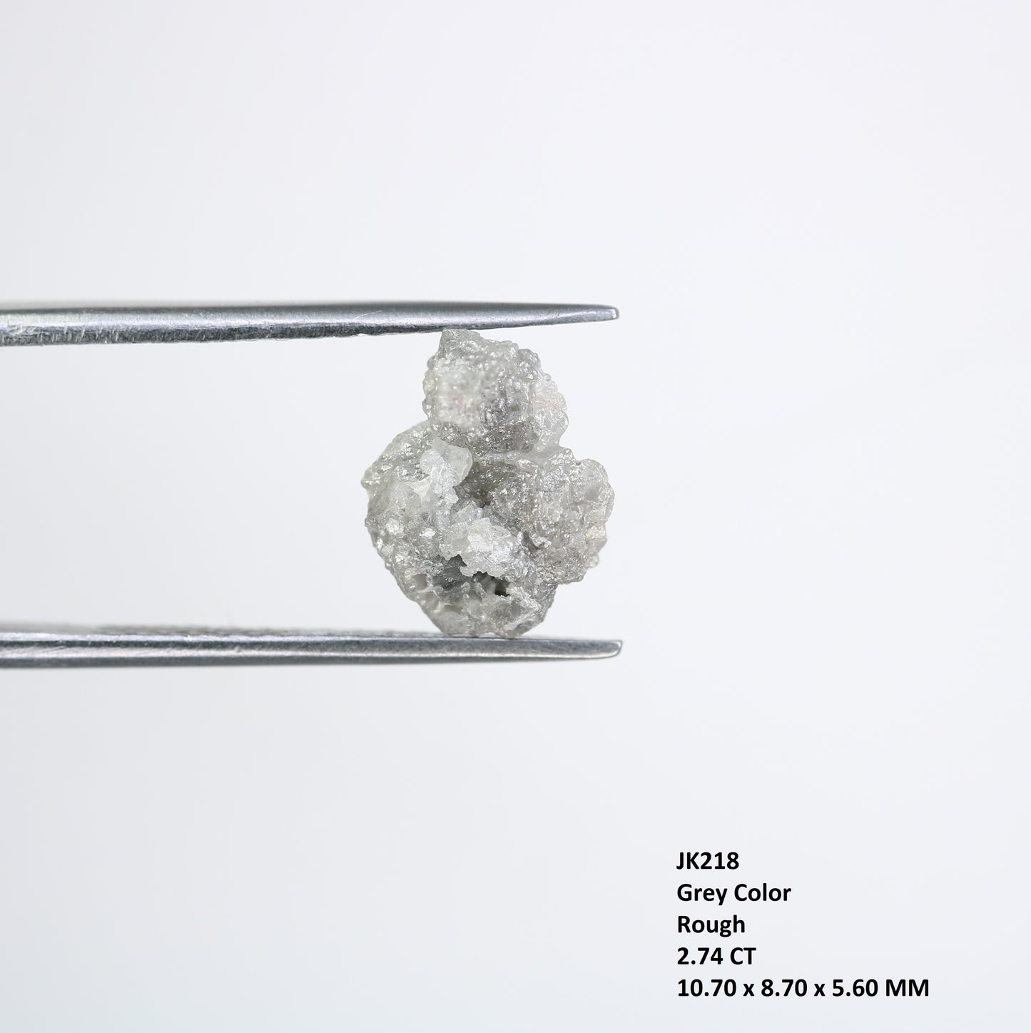 2.74 CT Grey Rough Raw Uncut Diamond For Engagement Ring - JayKrishna Diamond