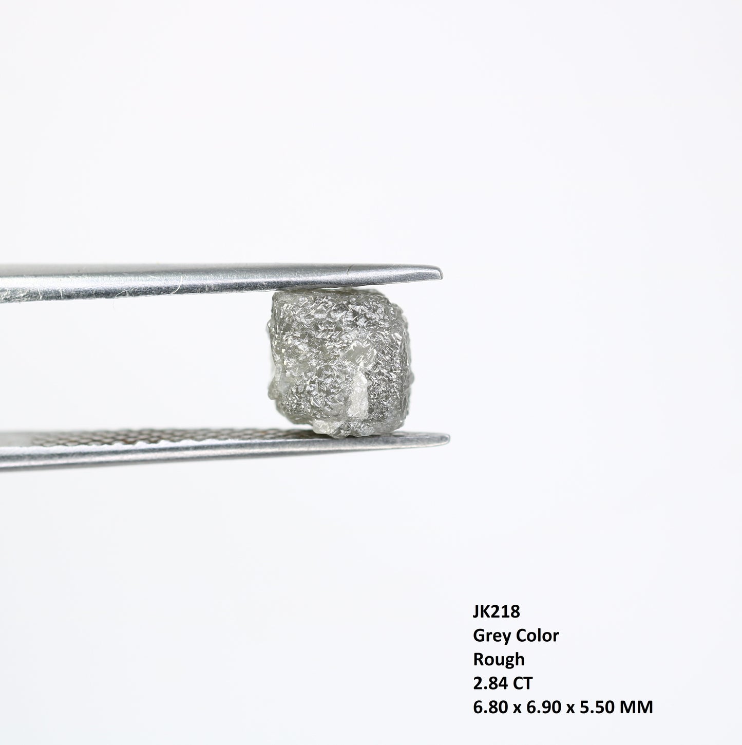 2.84 CT Irregular Cut Raw Grey Rough Diamond For Engagement Ring - JayKrishna Diamond