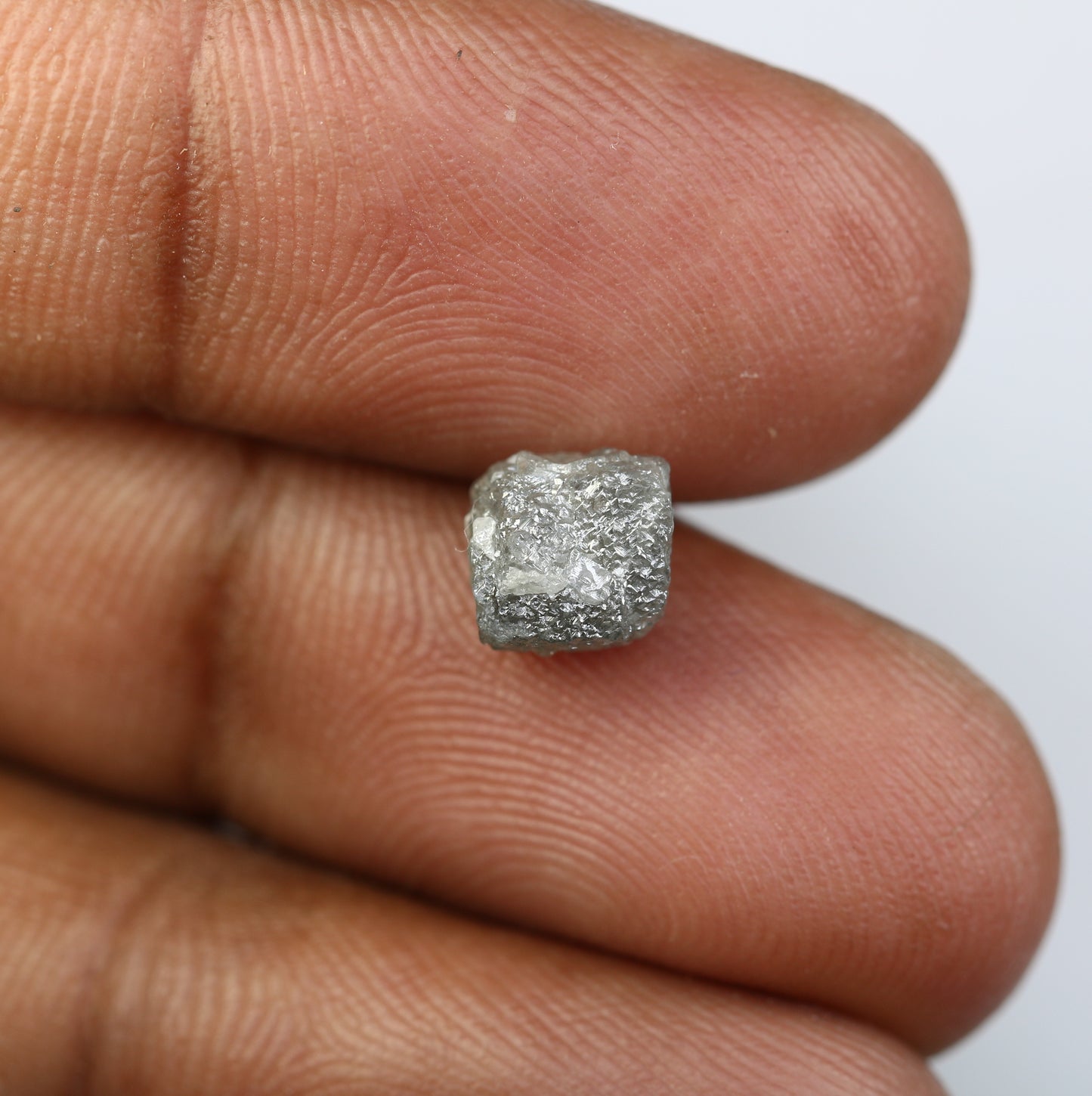 2.84 CT Irregular Cut Raw Grey Rough Diamond For Engagement Ring - JayKrishna Diamond