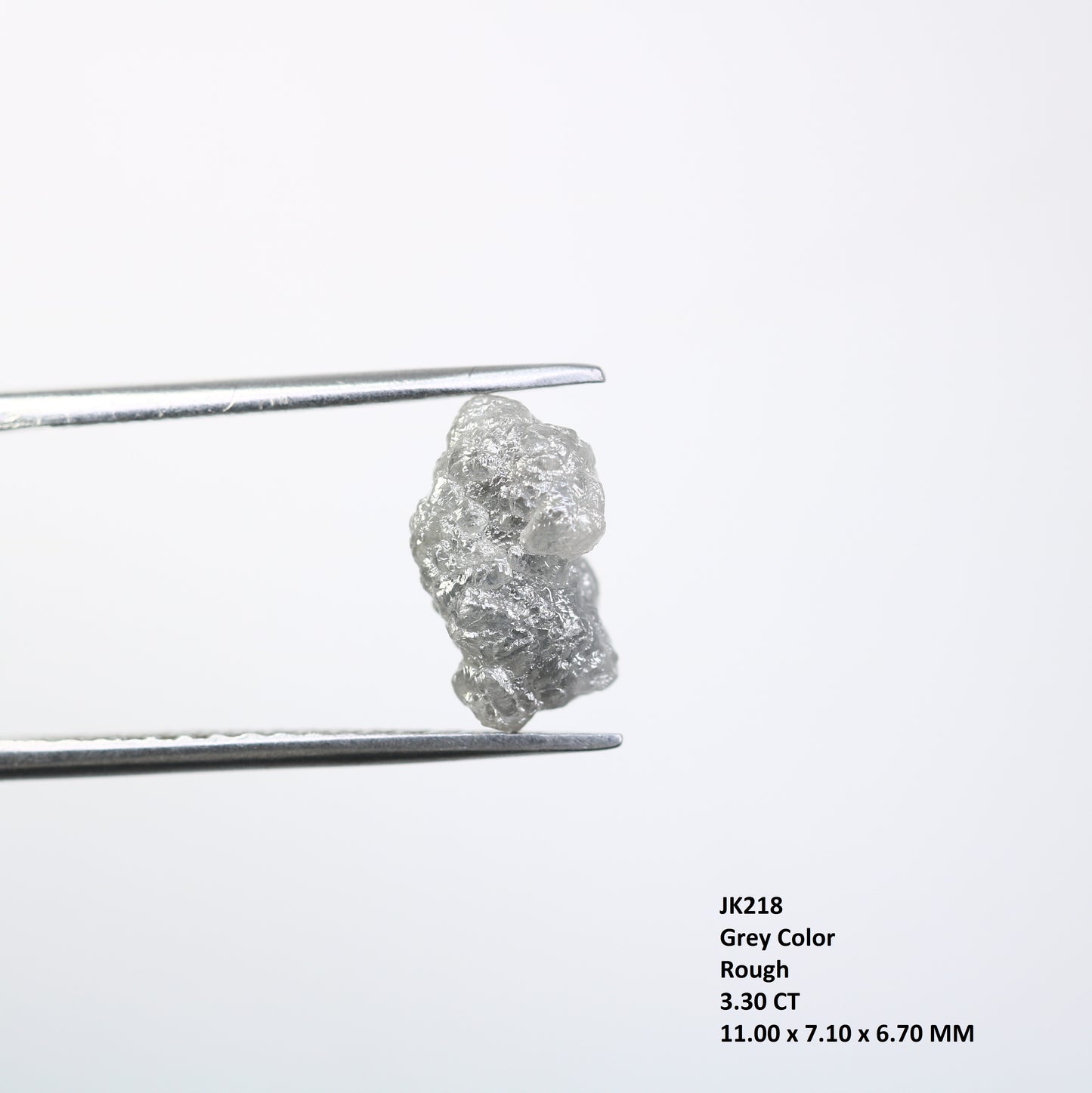 3.30 CT Grey Rough Irregular Cut Raw Diamond For Engagement Ring - JayKrishna Diamond