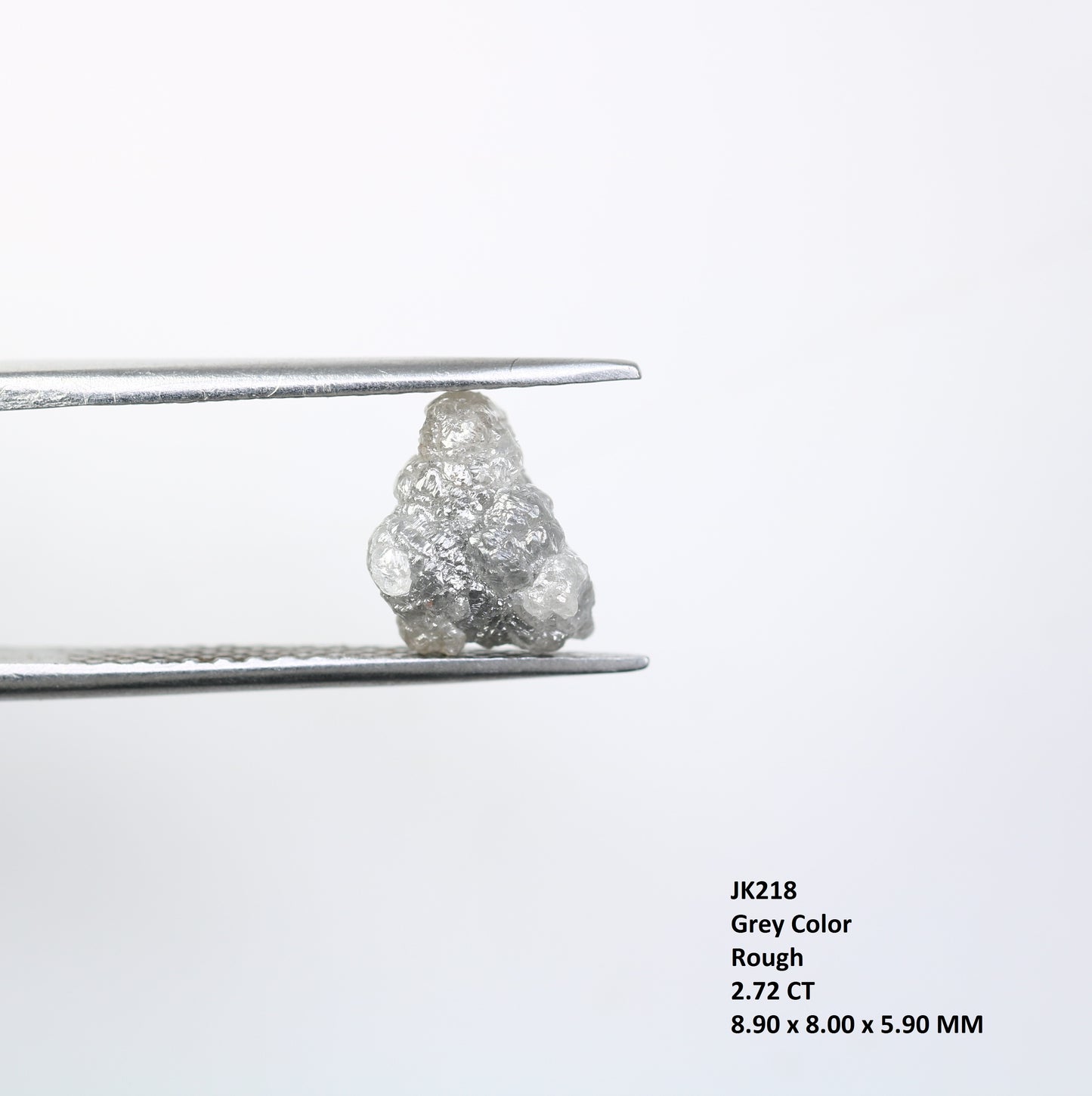 2.72 CT Grey Uncut Rough Raw Diamond For Engagement Ring - JayKrishna Diamond