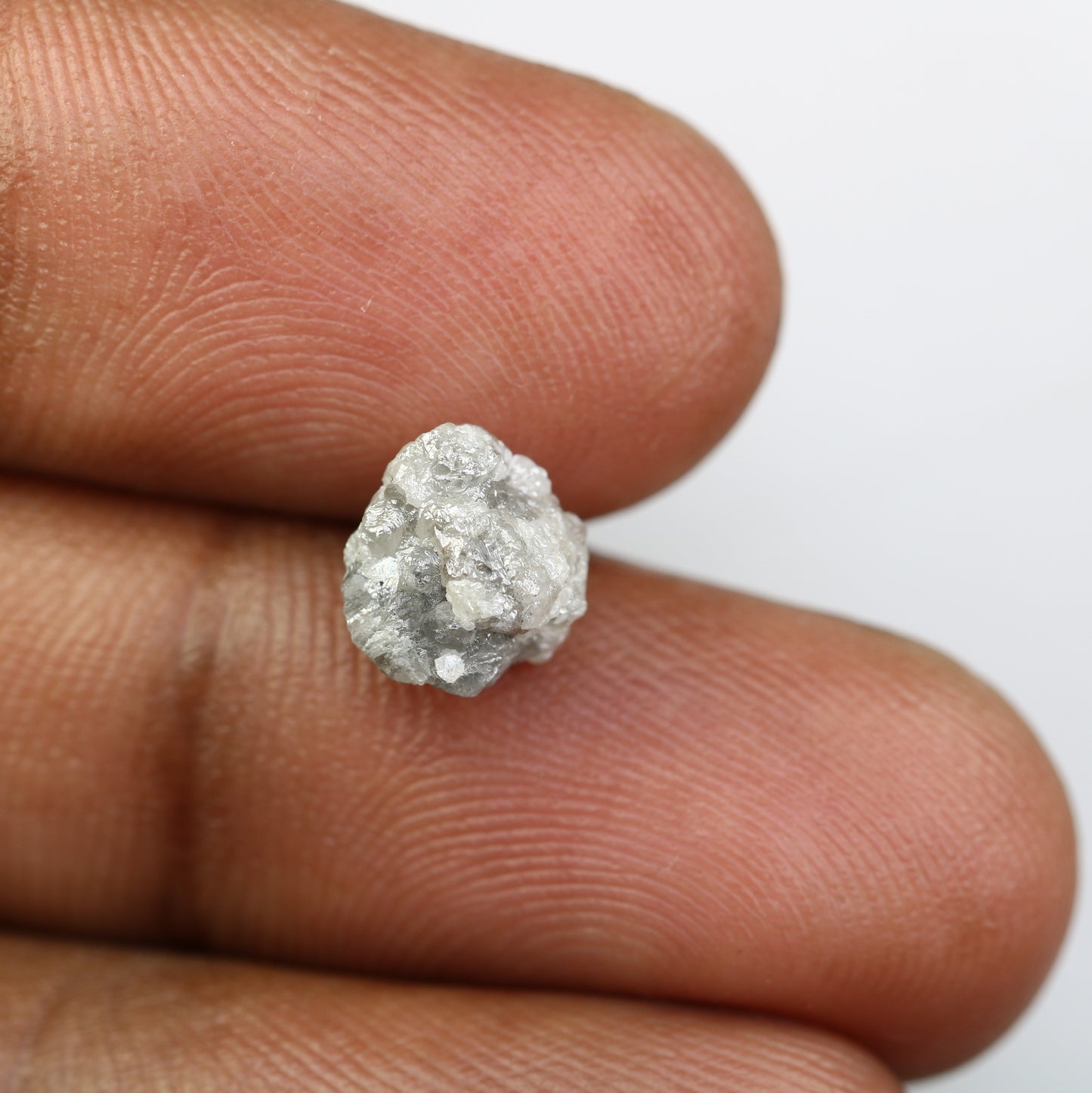 3.26 CT Uncut Rough Raw Grey Diamond For Engagement Ring - JayKrishna Diamond