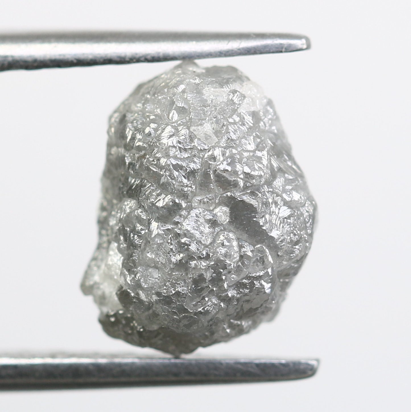 2.85 CT Uncut Rough Raw Grey Diamond For Engagement Ring - JayKrishna Diamond