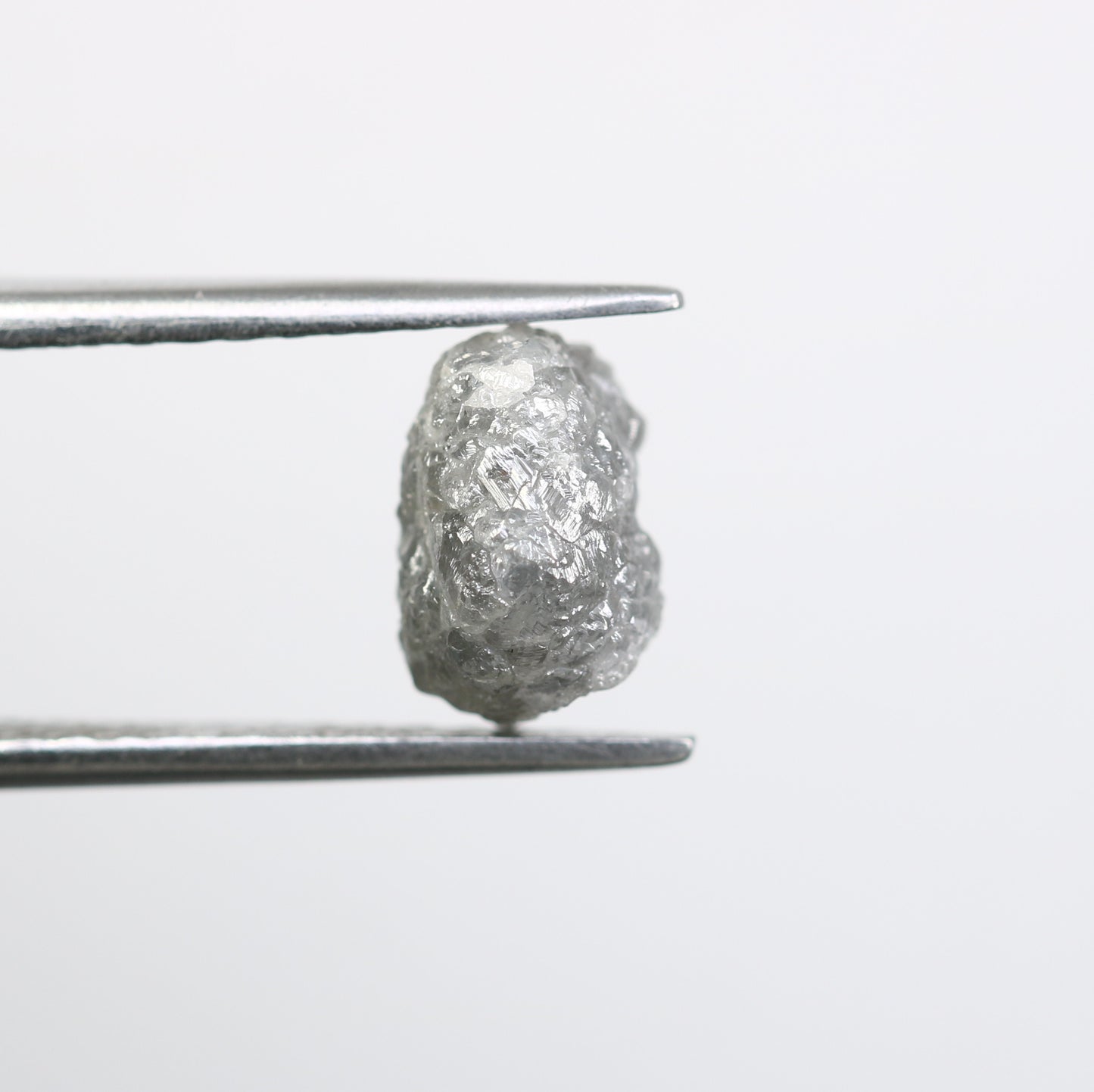 2.85 CT Uncut Rough Raw Grey Diamond For Engagement Ring - JayKrishna Diamond