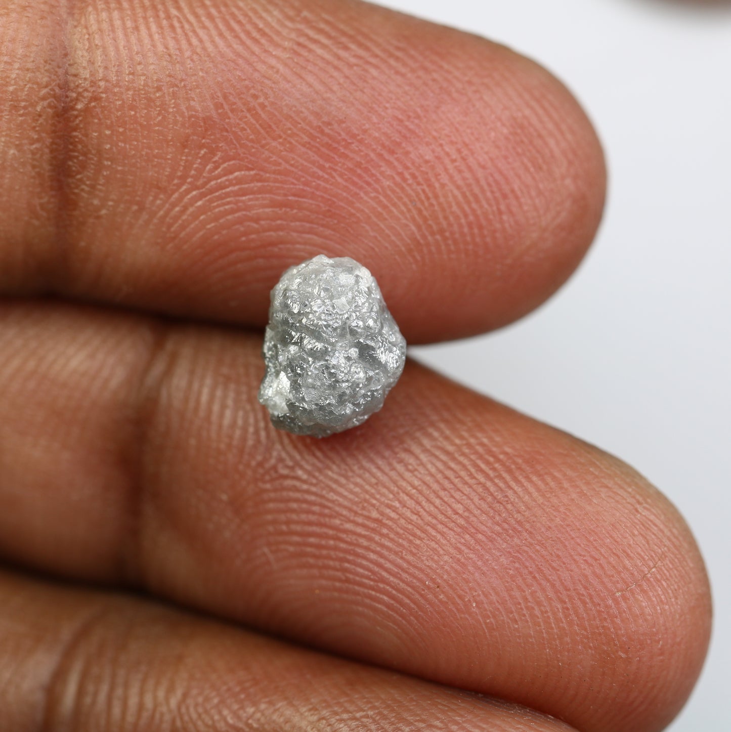 2.85 CT Uncut Rough Raw Grey Diamond For Engagement Ring - JayKrishna Diamond