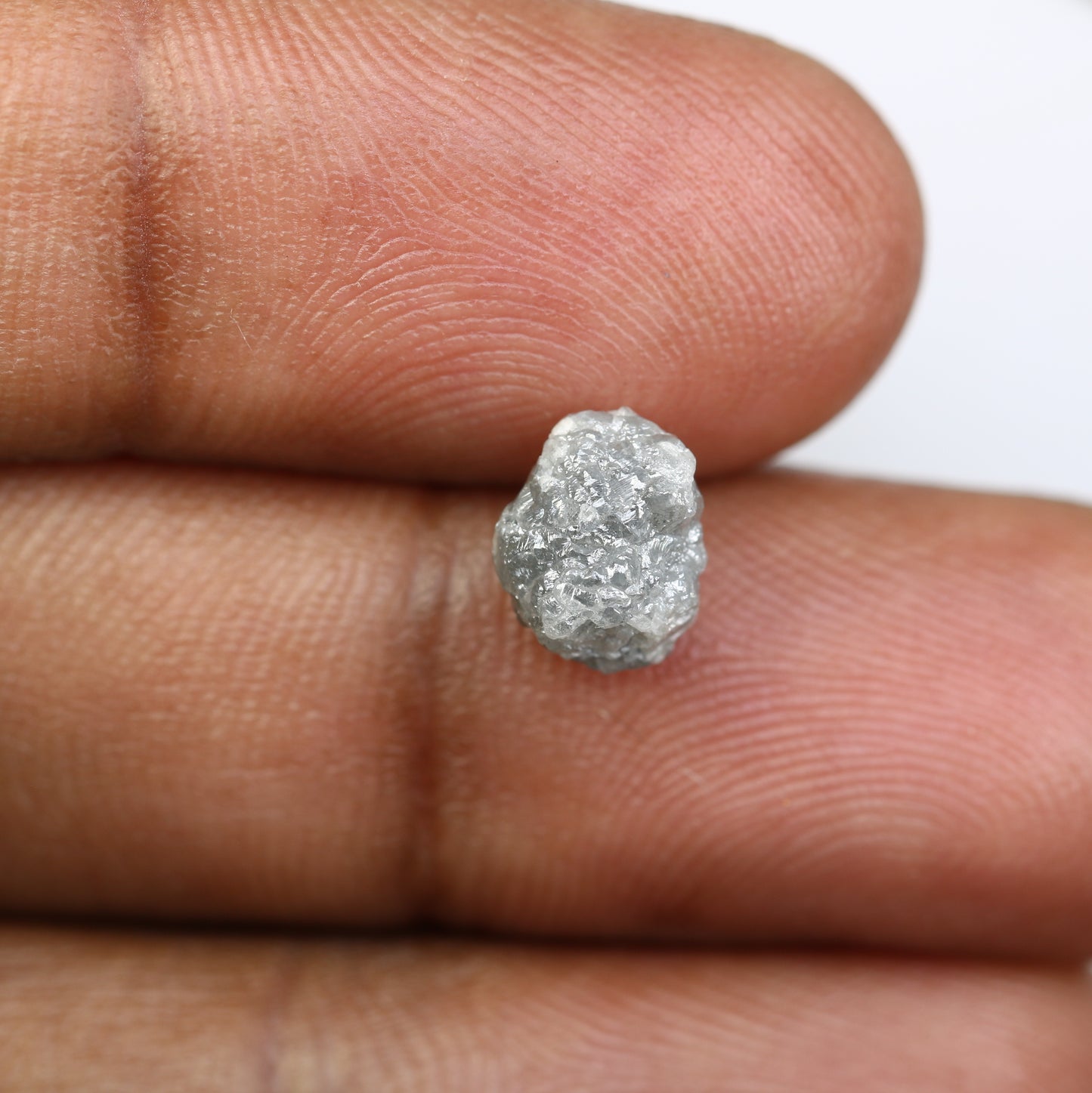 2.85 CT Uncut Rough Raw Grey Diamond For Engagement Ring - JayKrishna Diamond