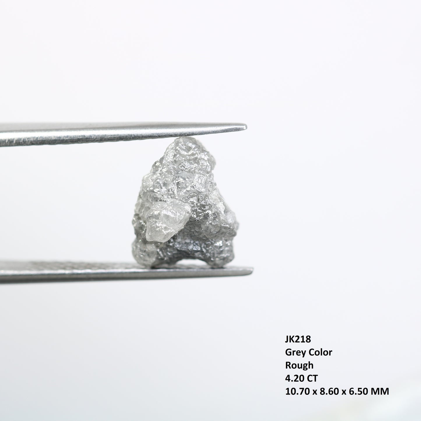 4.20 CT Grey Uncut Rough Raw Diamond For Engagement Ring - JayKrishna Diamond