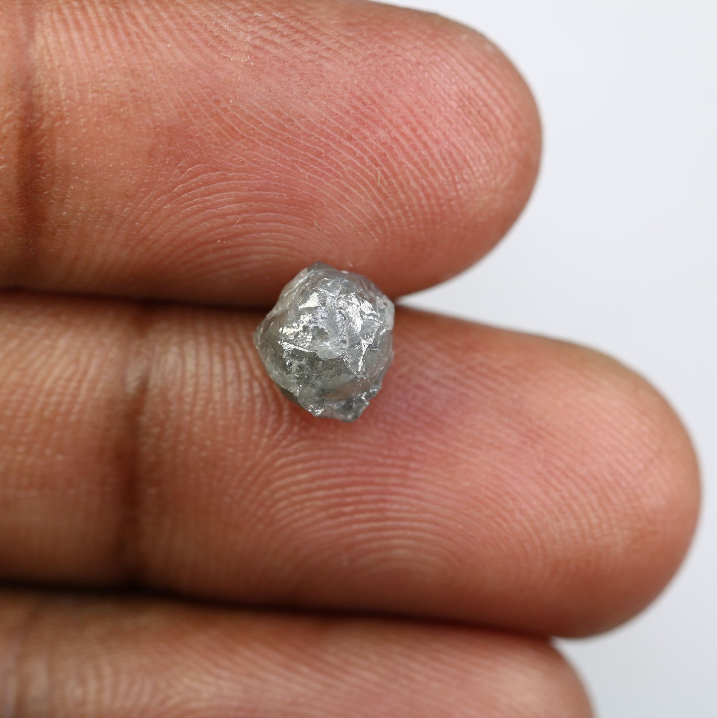 2.83 CT Rough Grey Raw Irregular Cut Diamond For Engagement Ring - JayKrishna Diamond
