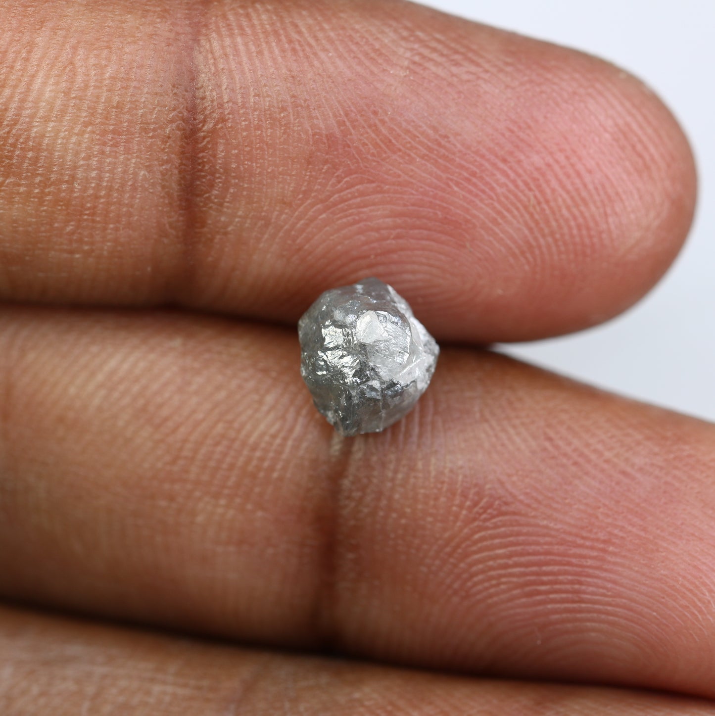 2.83 CT Rough Grey Raw Irregular Cut Diamond For Engagement Ring - JayKrishna Diamond