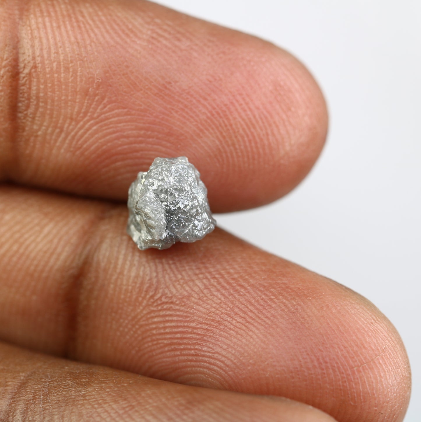 2.87 CT Raw Rough Grey Irregular Cut Diamond For Engagement Ring - JayKrishna Diamond