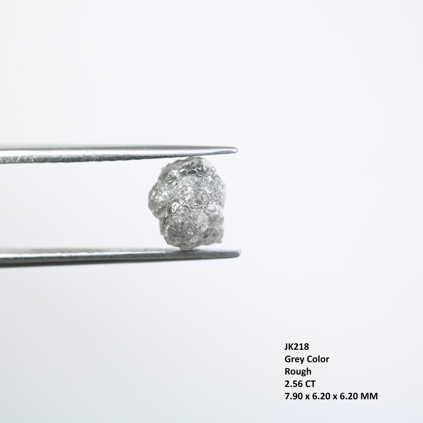 2.56 CT Rough Grey Irregular Cut Diamond For Engagement Ring - JayKrishna Diamond