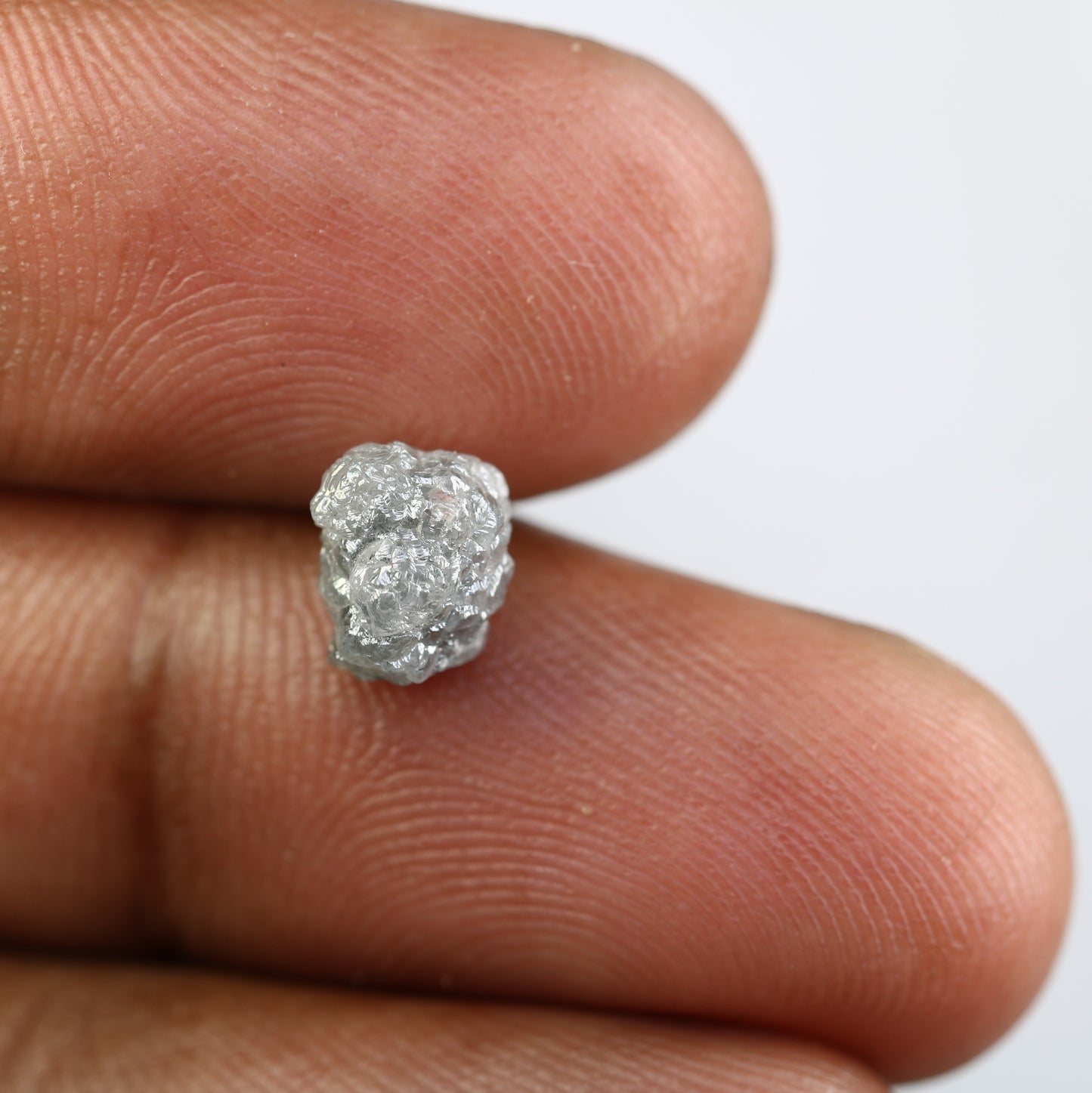 2.56 CT Rough Grey Irregular Cut Diamond For Engagement Ring - JayKrishna Diamond
