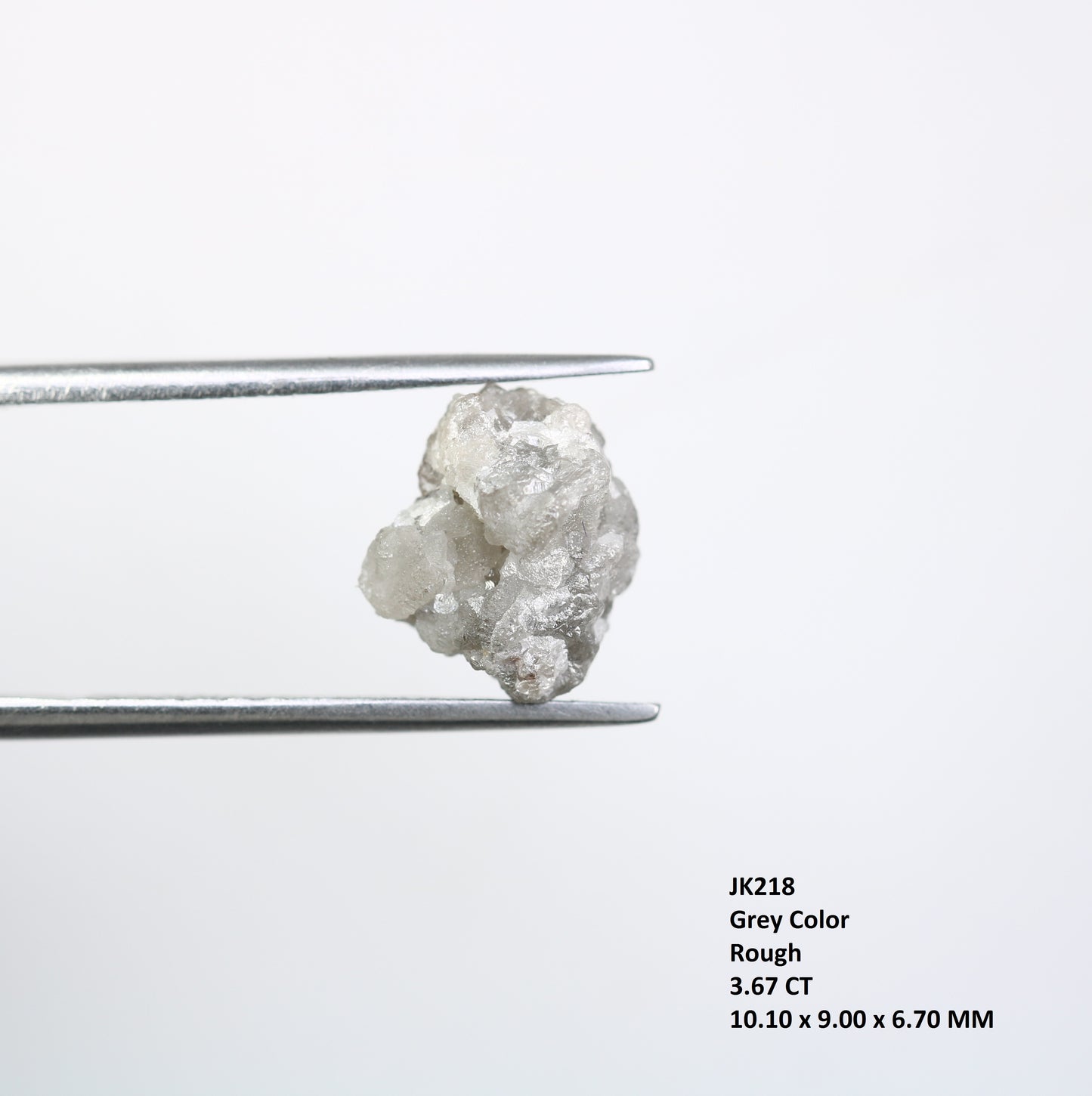 3.67 CT Rough Grey Raw Uncut Diamond For Engagement Ring - JayKrishna Diamond