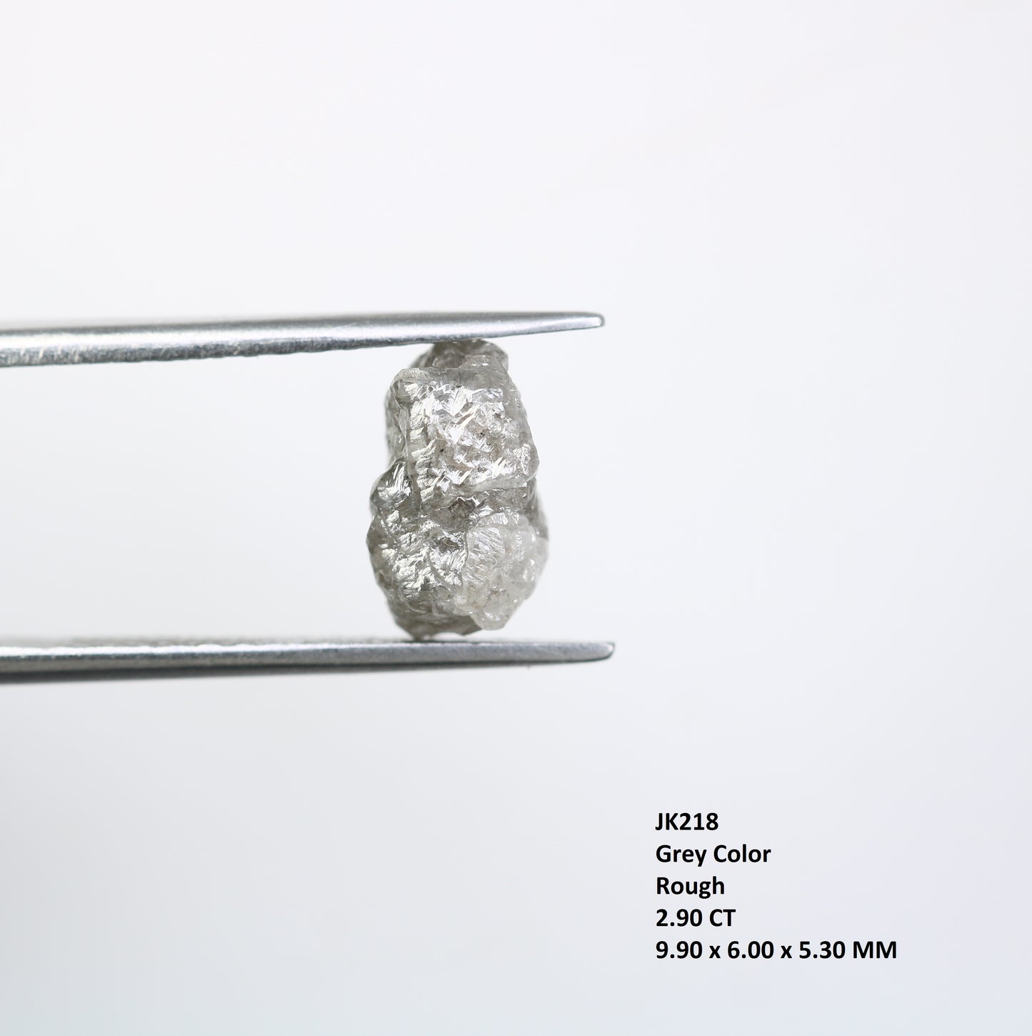 2.90 CT Grey Raw Rough Uncut Diamond For Engagement Ring - JayKrishna Diamond