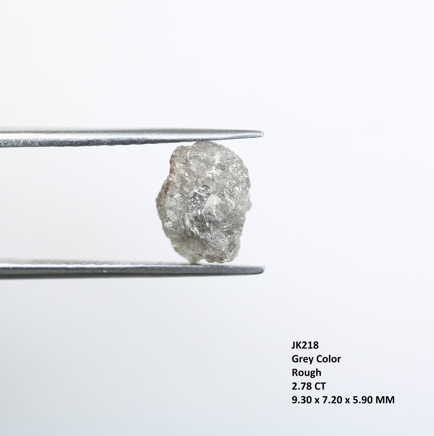 2.78 CT Grey Raw Rough Irregular Cut Diamond For Engagement Ring - JayKrishna Diamond