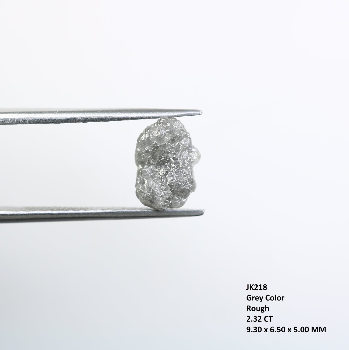 2.32 CT Irregular Cut Grey Raw Rough Diamond For Engagement Ring - JayKrishna Diamond