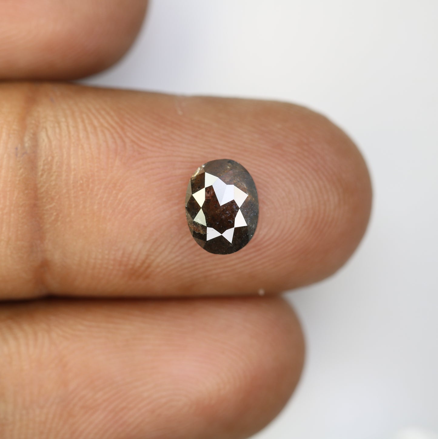 1.76 Carat Oval Shape Loose Salt And Pepper Diamond For Wedding Ring - JayKrishna Diamond