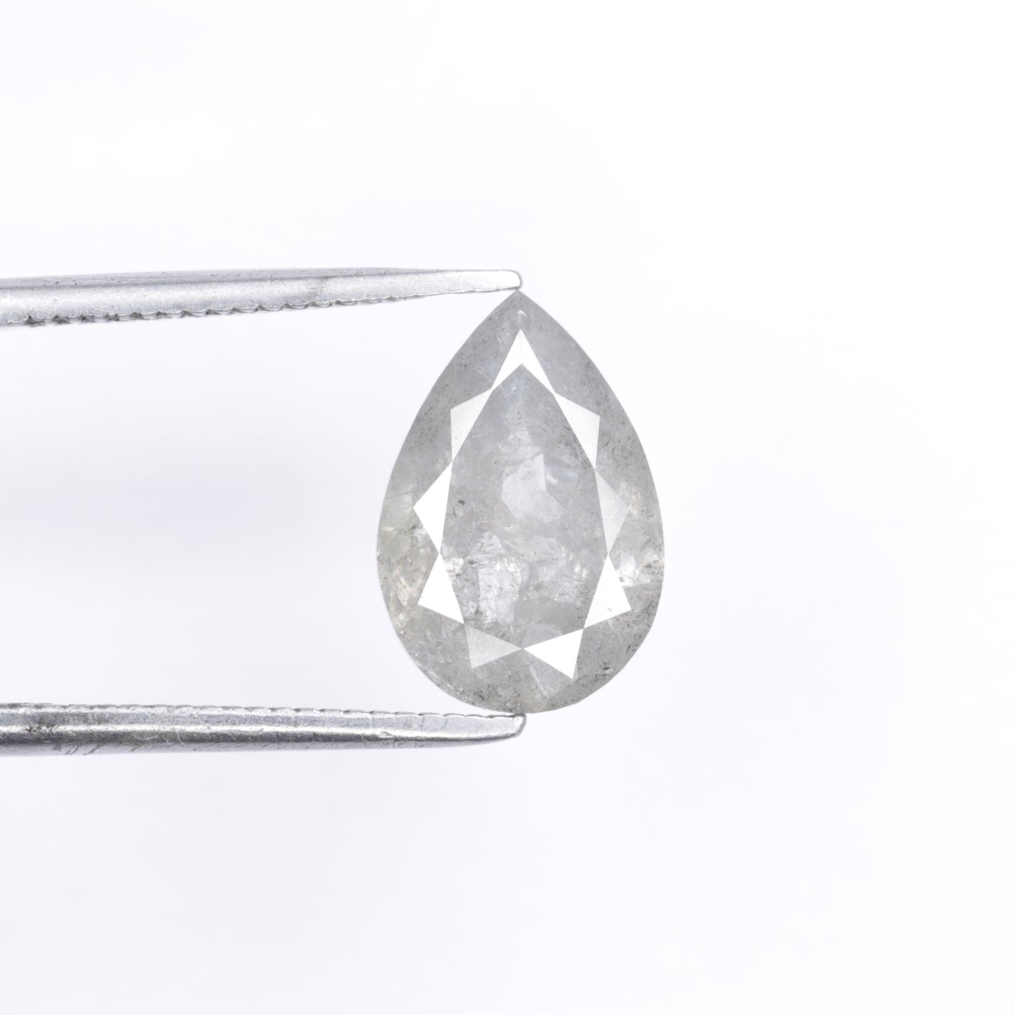 2.70 CT Unique Pear Shape Salt And Pepper Diamond For Wedding Anniversary Ring - JayKrishna Diamond