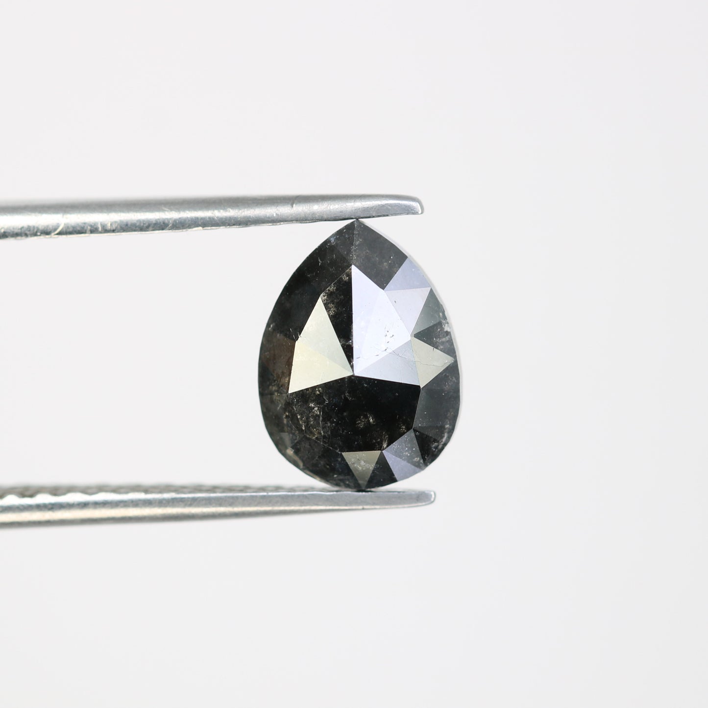 1.96 CT Pear Cut Diamond Salt And Pepper Diamond For Engagement Ring - JayKrishna Diamond