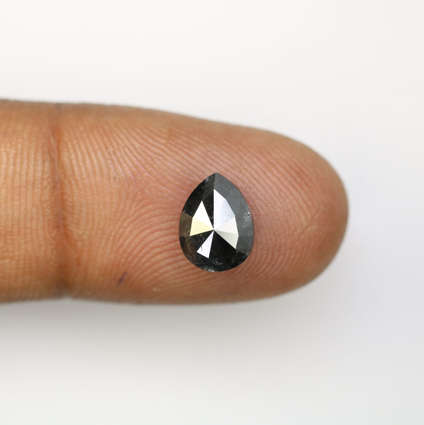 1.96 CT Pear Cut Diamond Salt And Pepper Diamond For Engagement Ring - JayKrishna Diamond