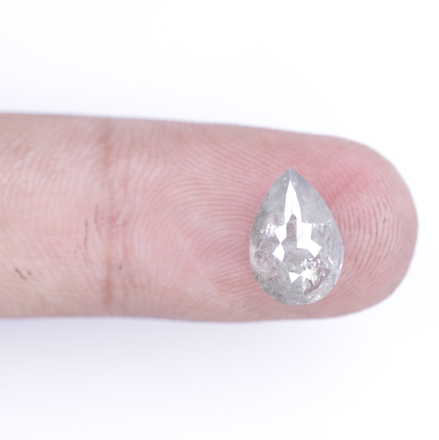 2.70 CT Unique Pear Shape Salt And Pepper Diamond For Wedding Anniversary Ring - JayKrishna Diamond