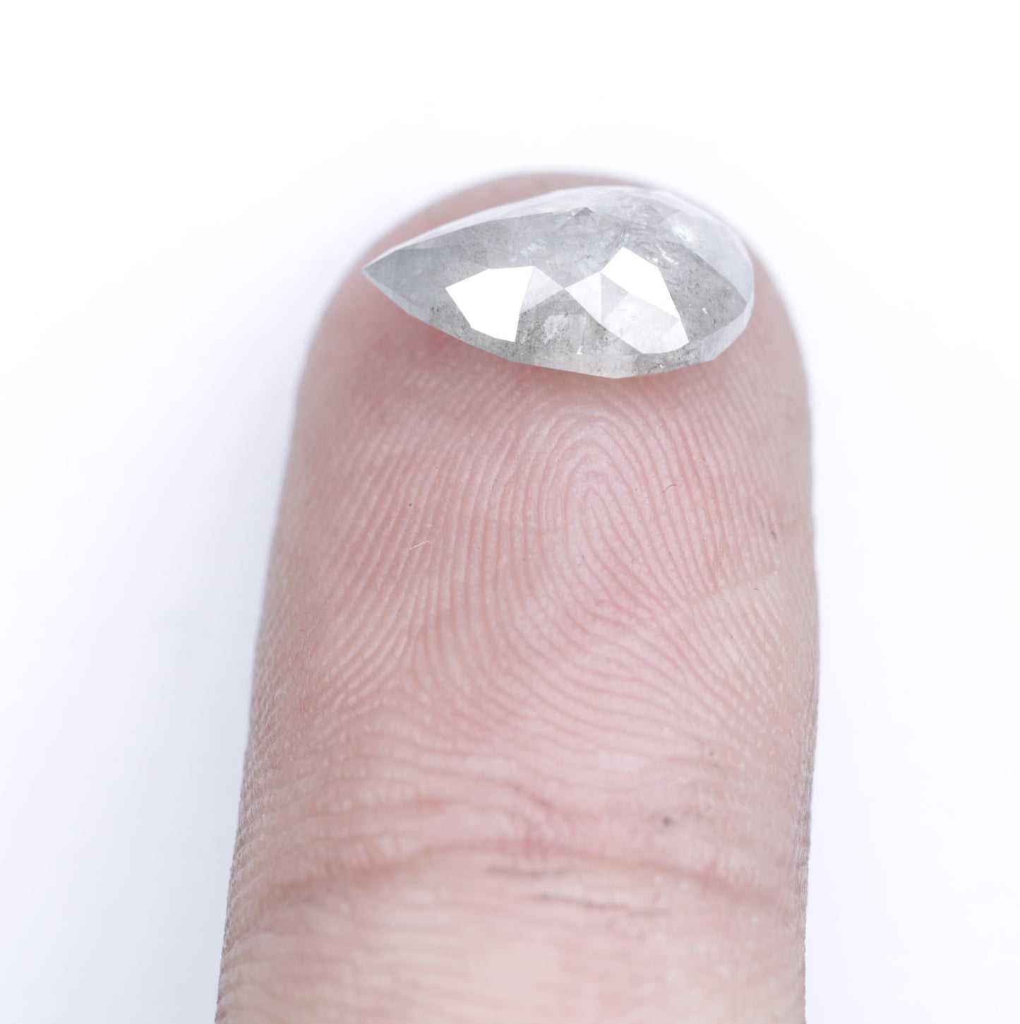 2.70 CT Unique Pear Shape Salt And Pepper Diamond For Wedding Anniversary Ring - JayKrishna Diamond